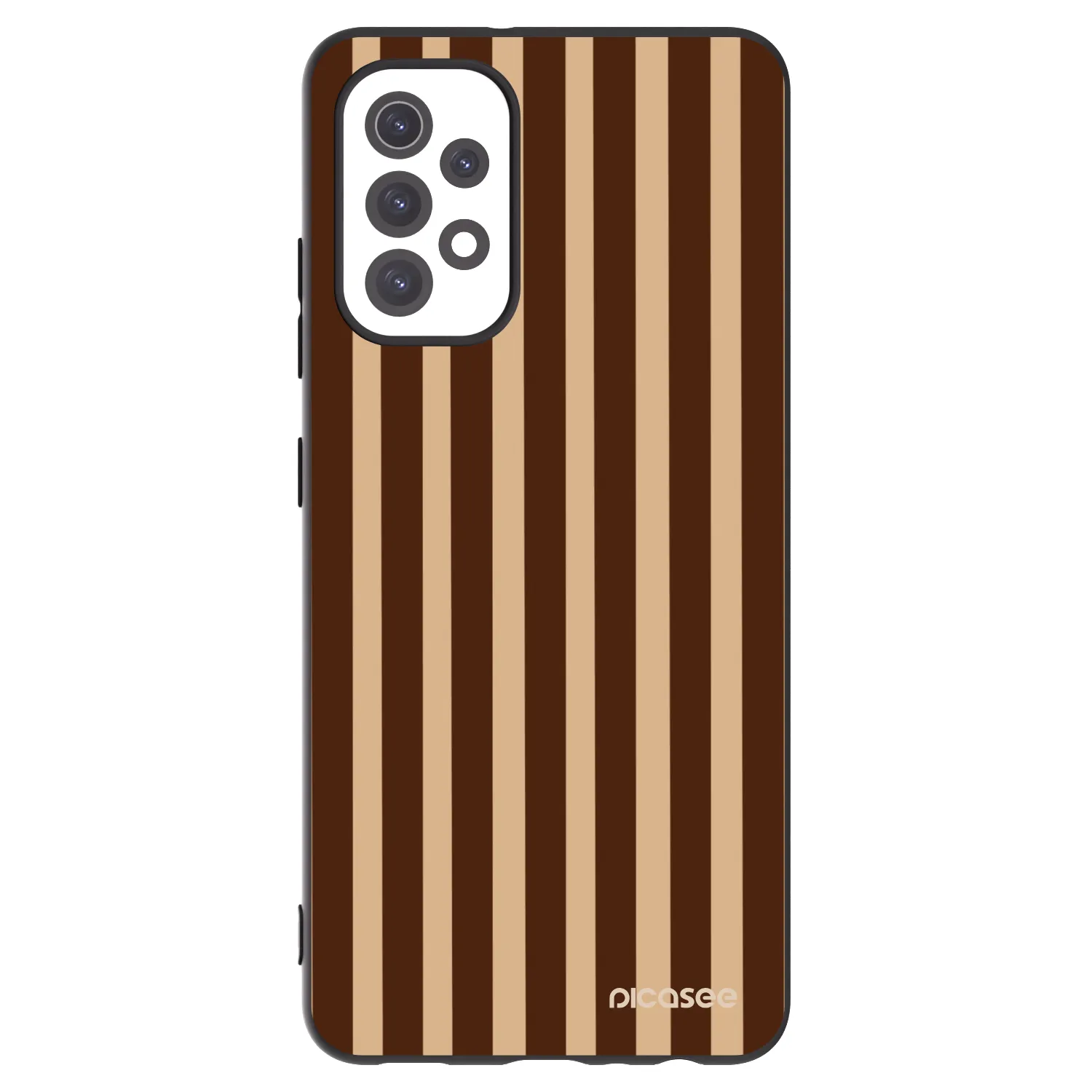Picasee crna silikonska maskica za Samsung Galaxy A32 5G A326B - Brown lines
