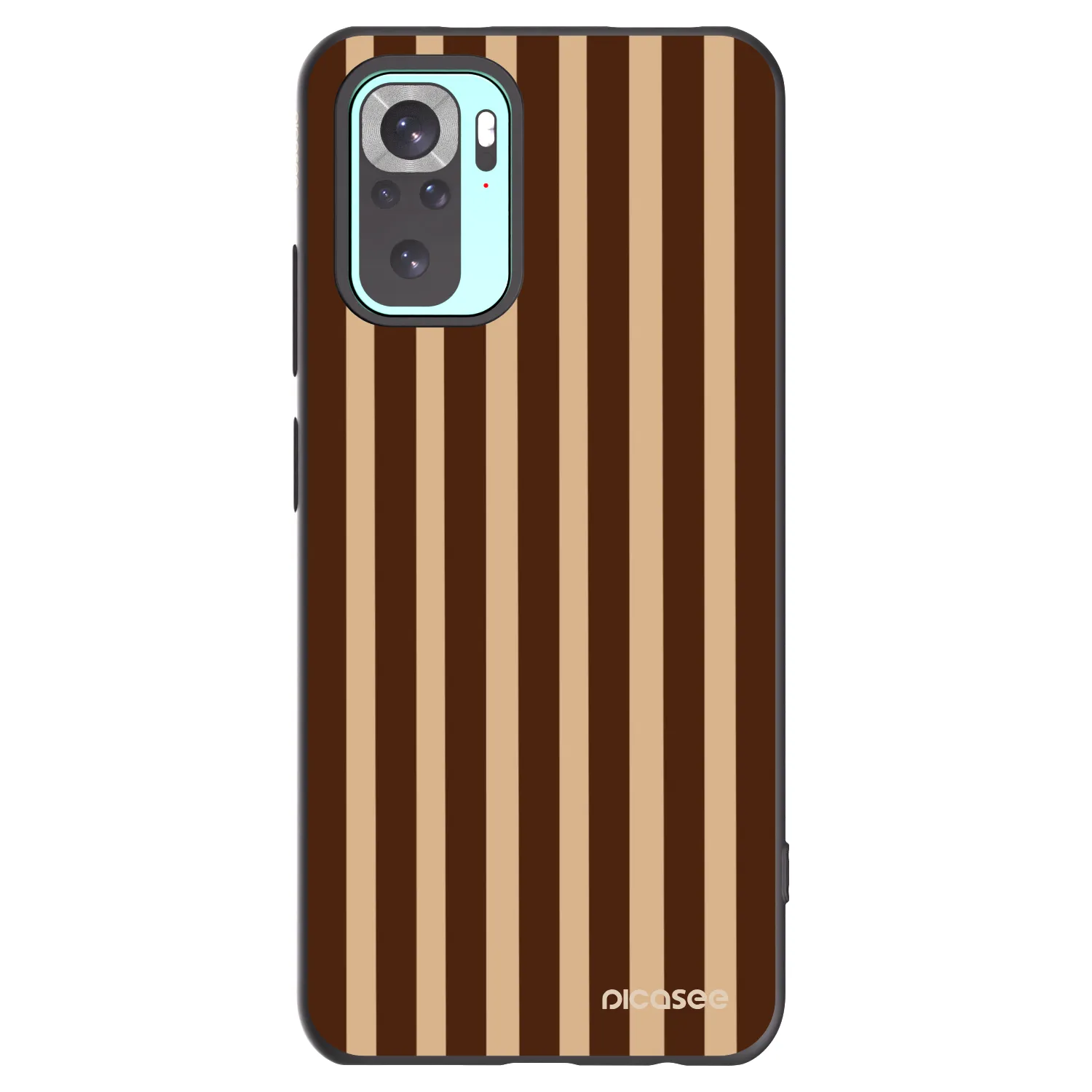 Picasee crna silikonska maskica za Xiaomi Redmi Note 10 Pro - Brown lines