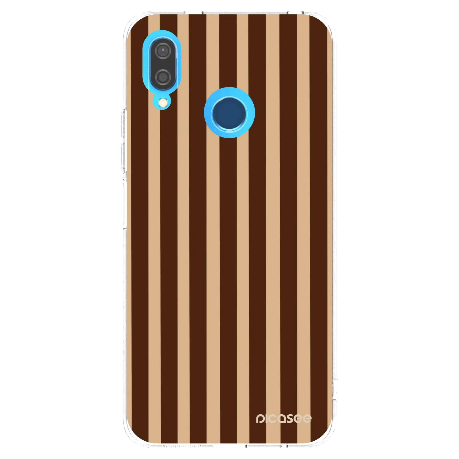 Picasee silikonska prozirna maskica za Huawei P20 Lite - Brown lines