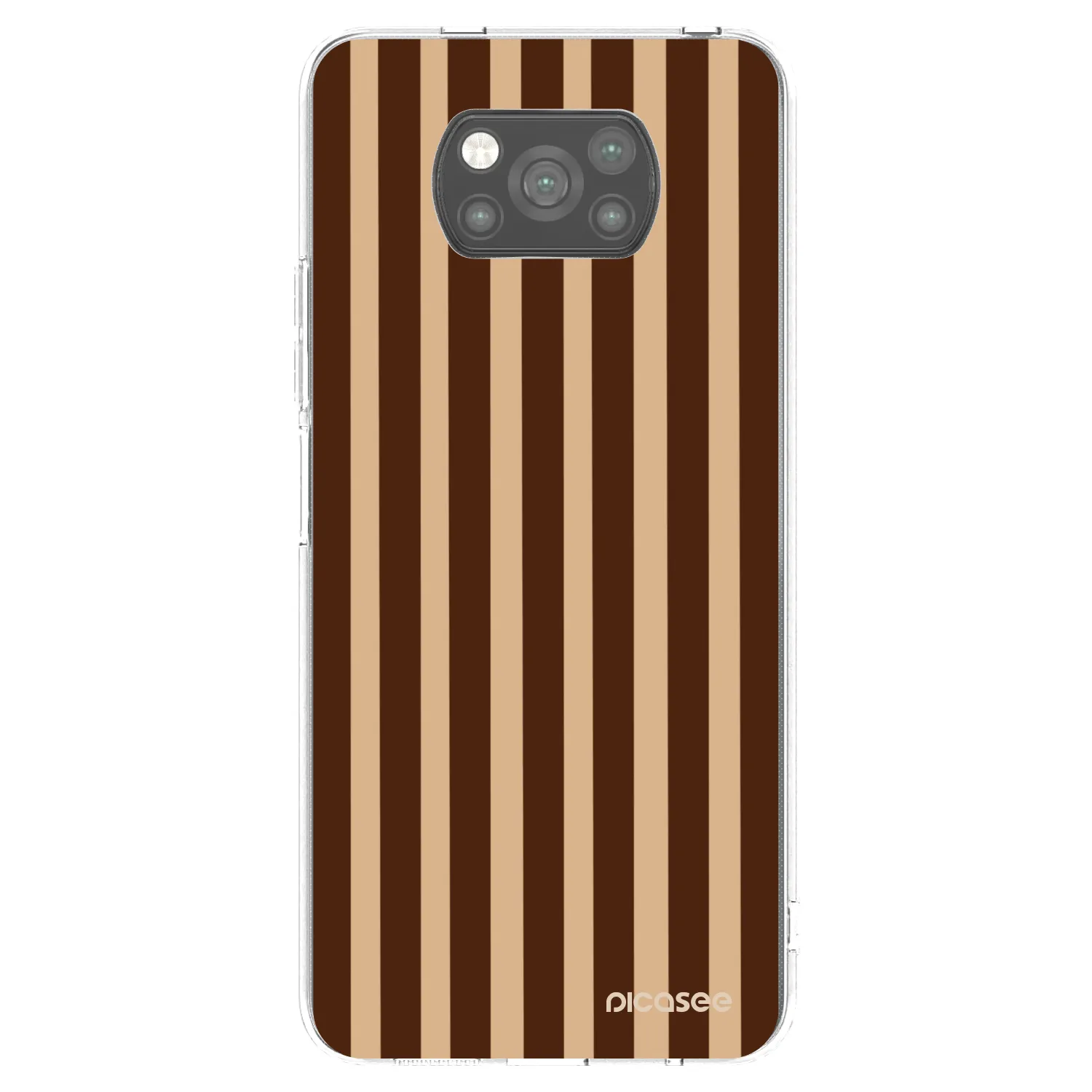 Picasee crna silikonska maskica za Xiaomi Poco X3 Pro - Brown lines