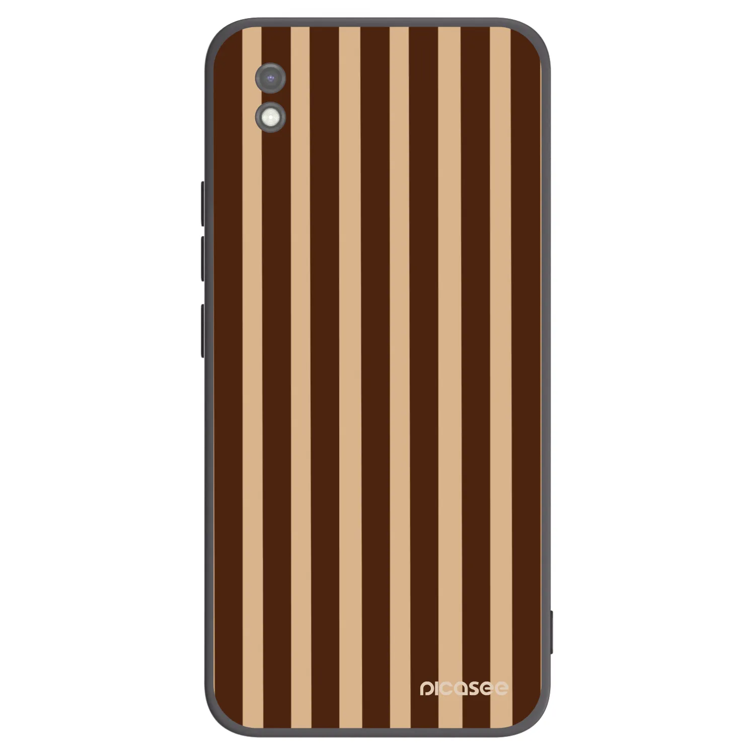 Picasee crna silikonska maskica za Xiaomi Redmi 9AT - Brown lines