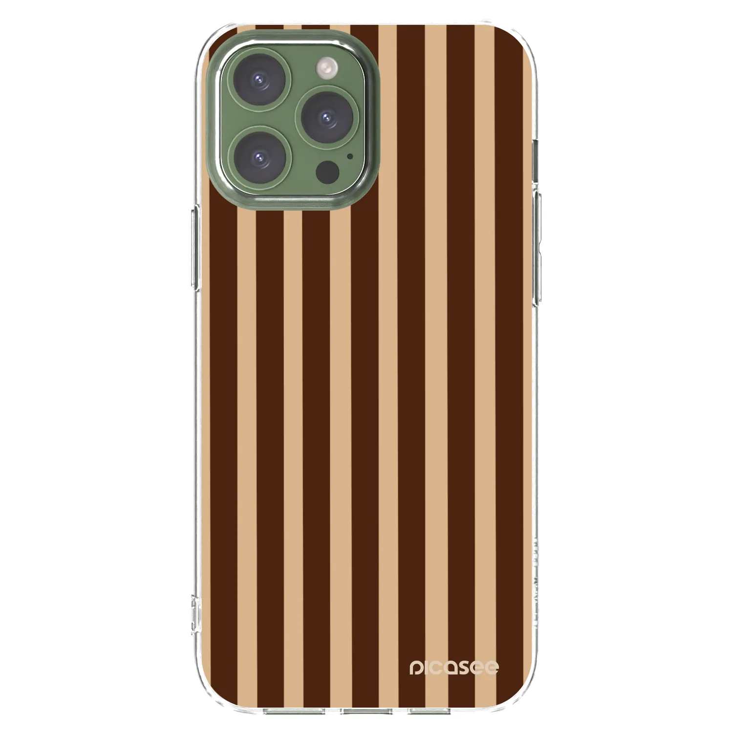 Picasee silikonska prozirna maskica za Apple iPhone 13 Pro Max - Brown lines