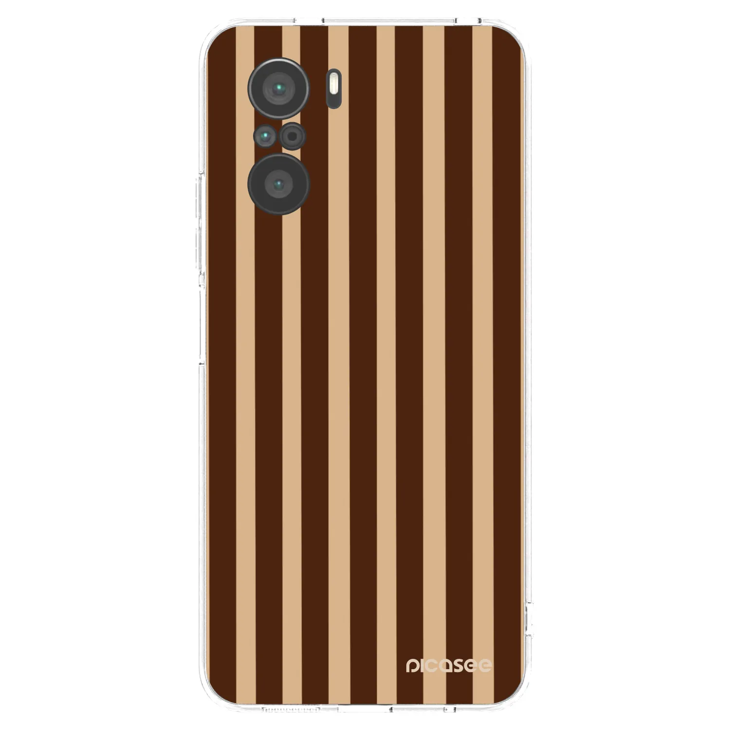 Picasee silikonska prozirna maskica za Xiaomi Poco F3 - Brown lines