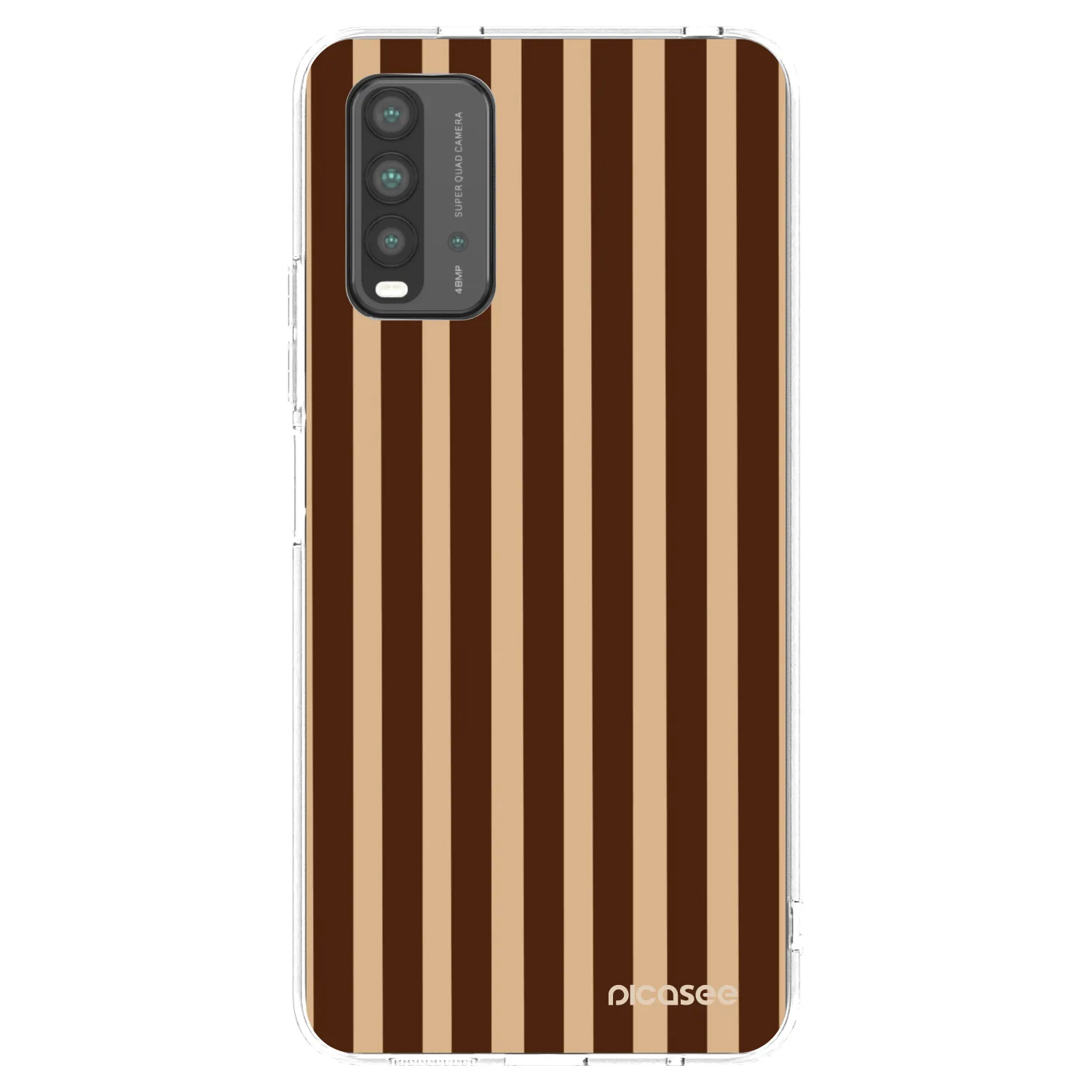 Picasee silikonska prozirna maskica za Xiaomi Redmi 9T - Brown lines