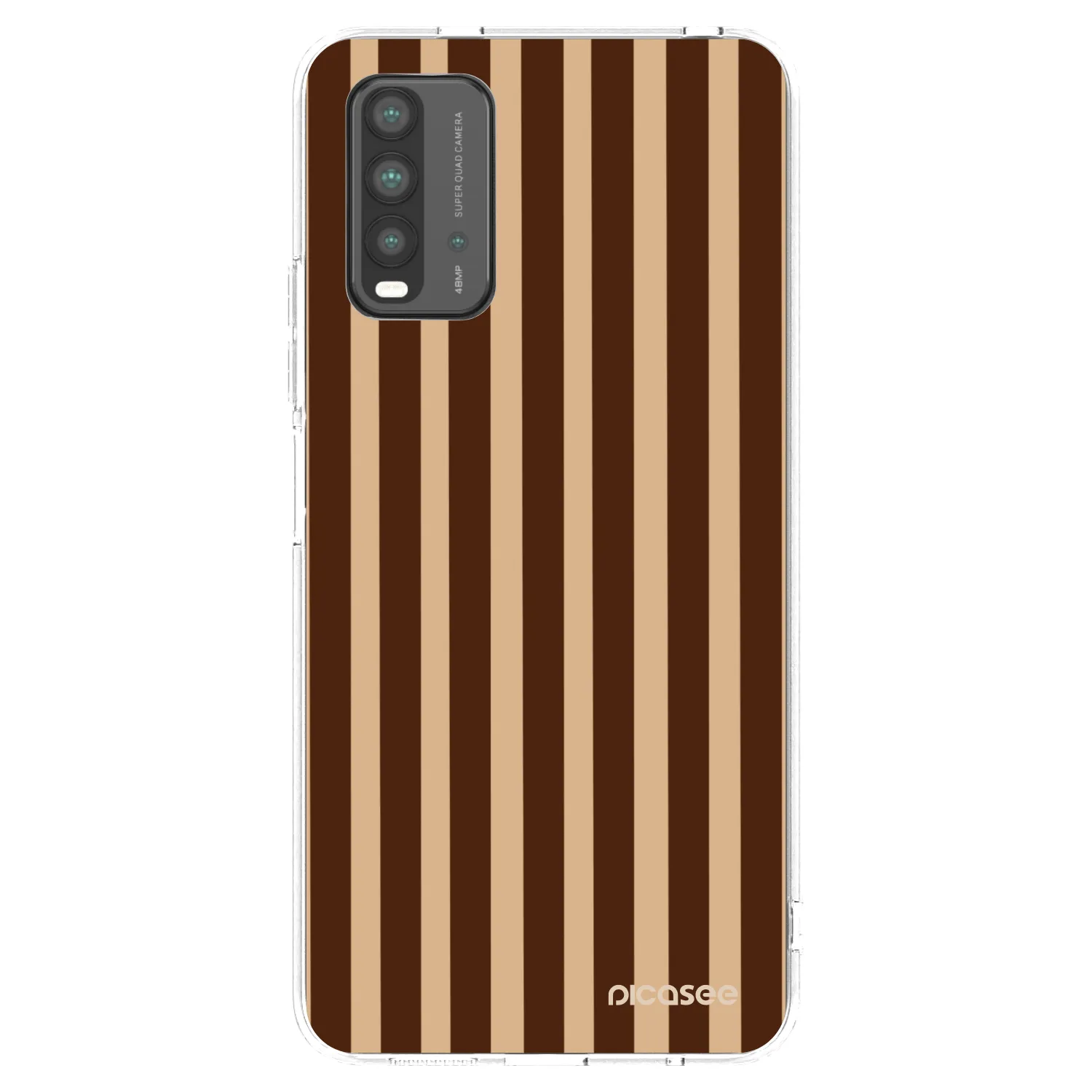 Picasee crna silikonska maskica za Xiaomi Redmi 9T - Brown lines
