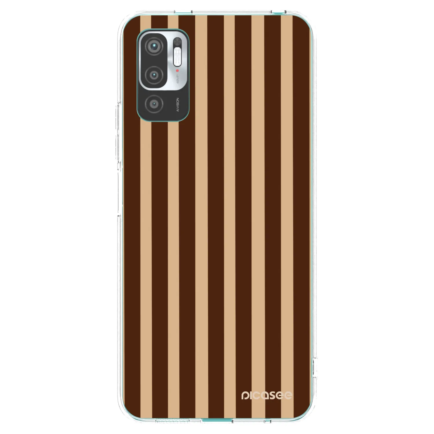Picasee silikonska prozirna maskica za Xiaomi Redmi Note 10 5G - Brown lines