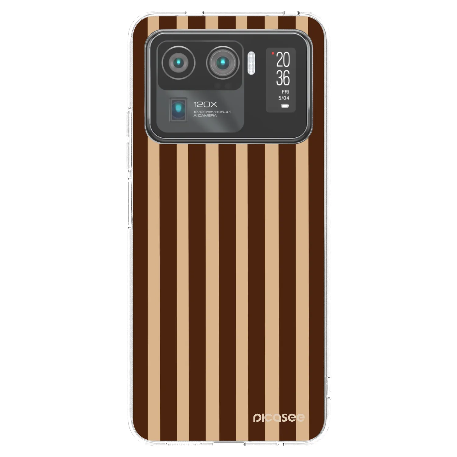 Picasee silikonska prozirna maskica za Xiaomi Mi 11 Ultra - Brown lines