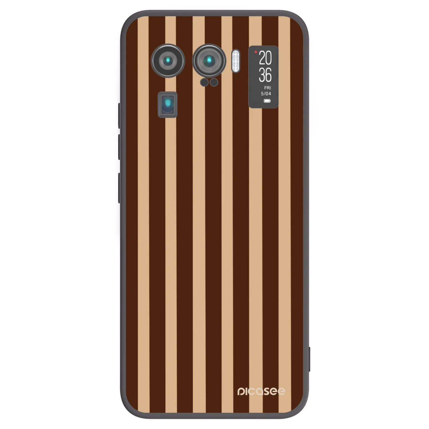 Picasee crna silikonska maskica za Xiaomi Mi 11 Ultra - Brown lines