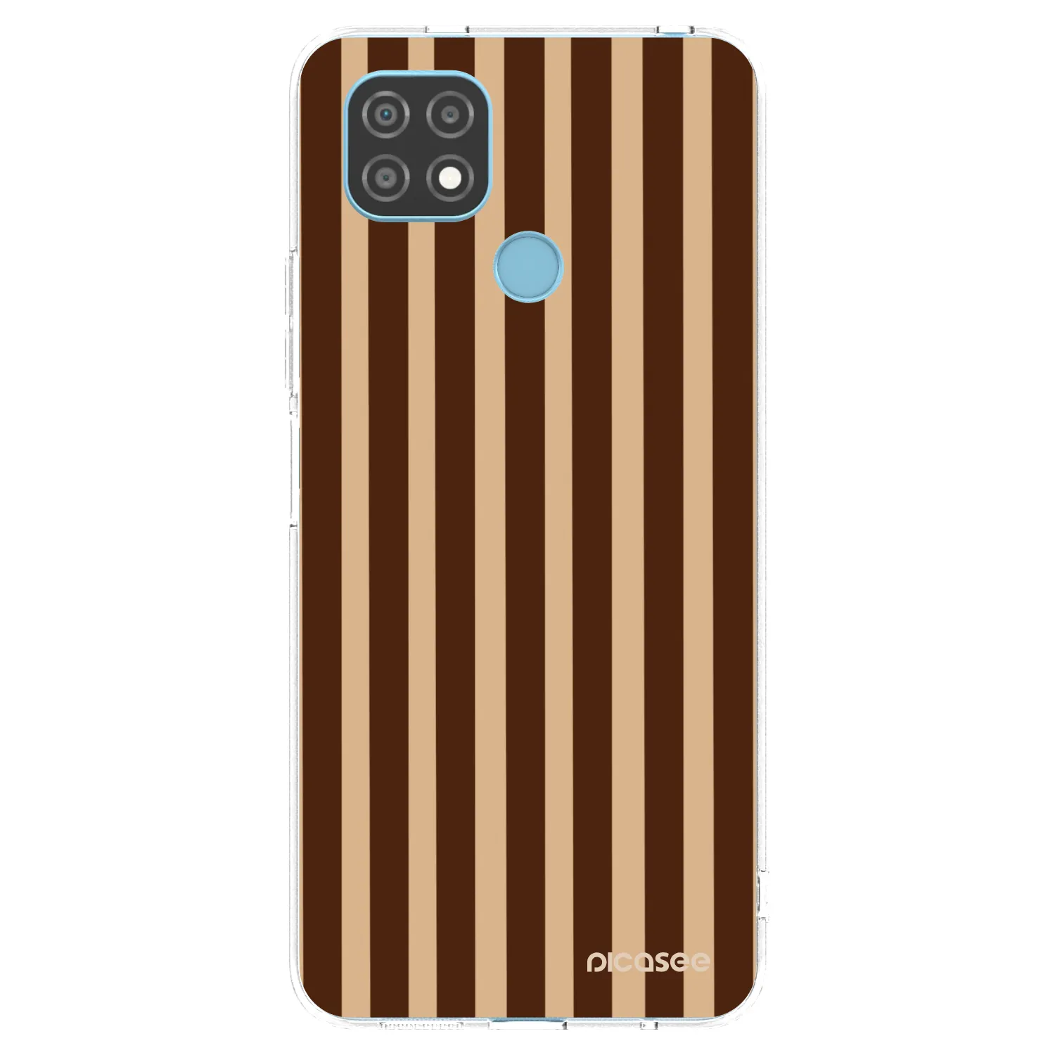 Picasee silikonska prozirna maskica za Realme C21 - Brown lines