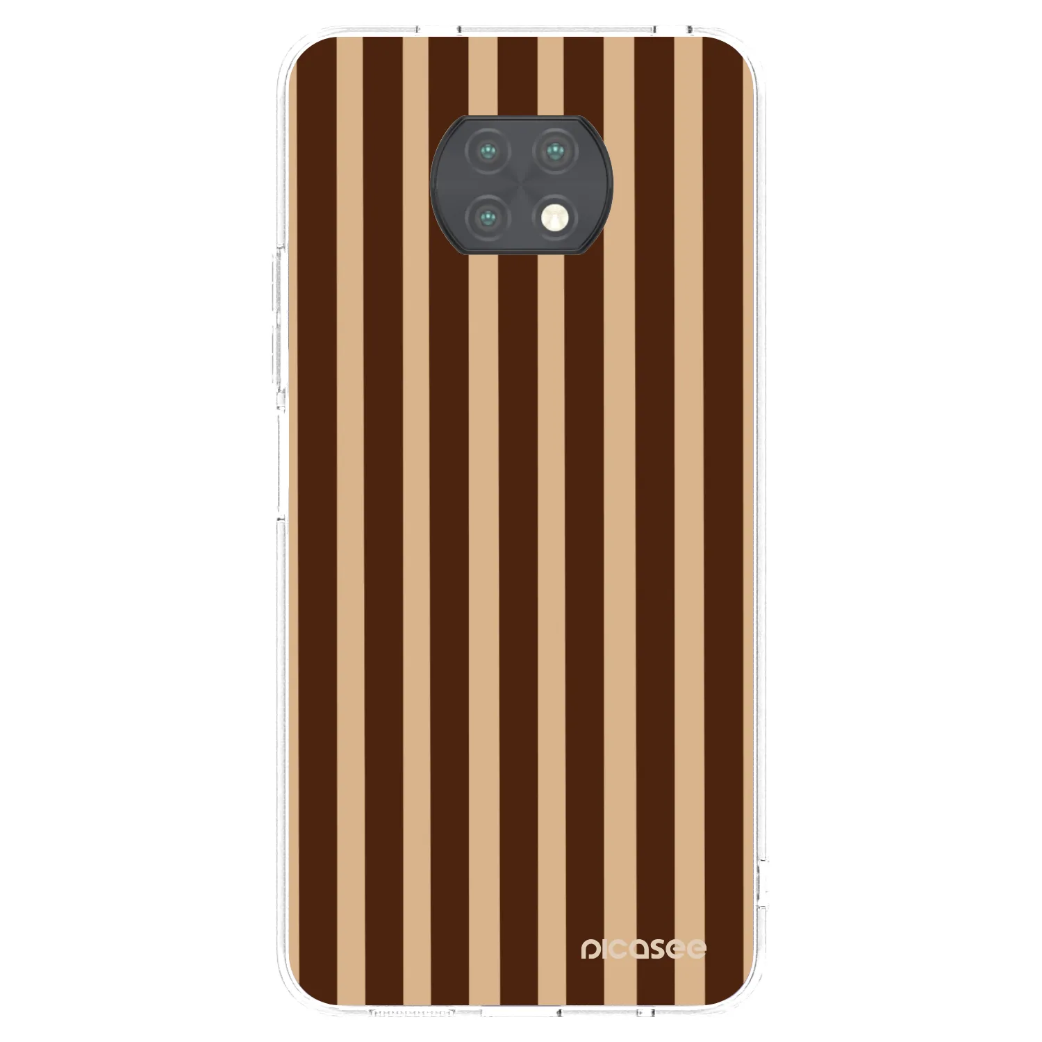 Picasee silikonska prozirna maskica za Xiaomi Redmi Note 9T - Brown lines