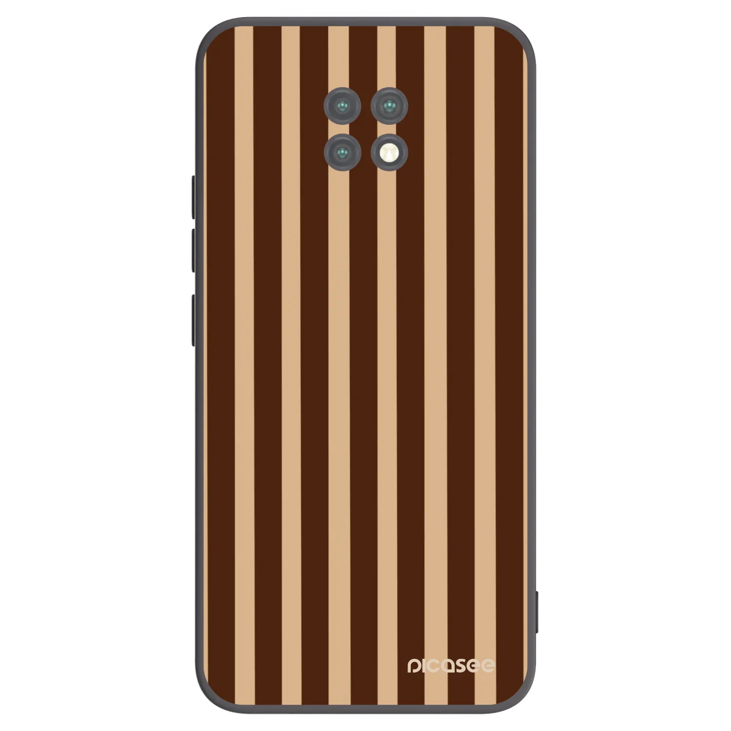 Picasee crna silikonska maskica za Xiaomi Redmi Note 9T - Brown lines