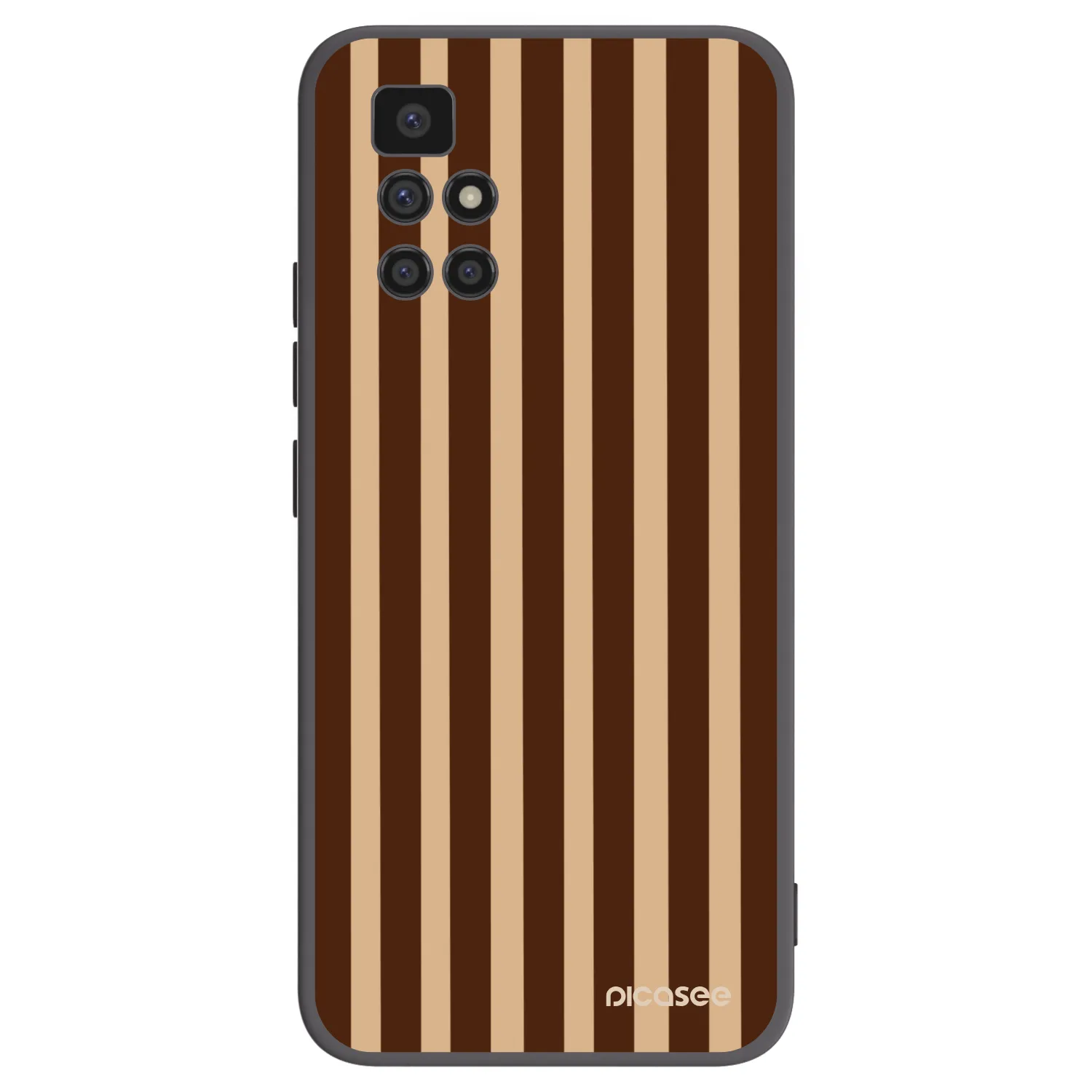 Picasee crna silikonska maskica za Xiaomi Redmi 10 - Brown lines