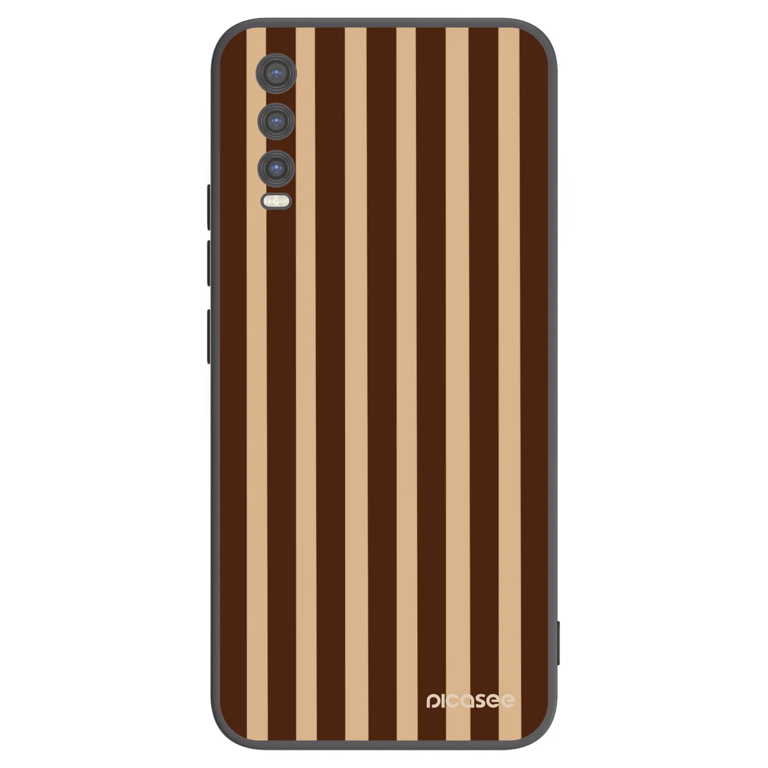 Picasee crna silikonska maskica za Vivo Y20s - Brown lines