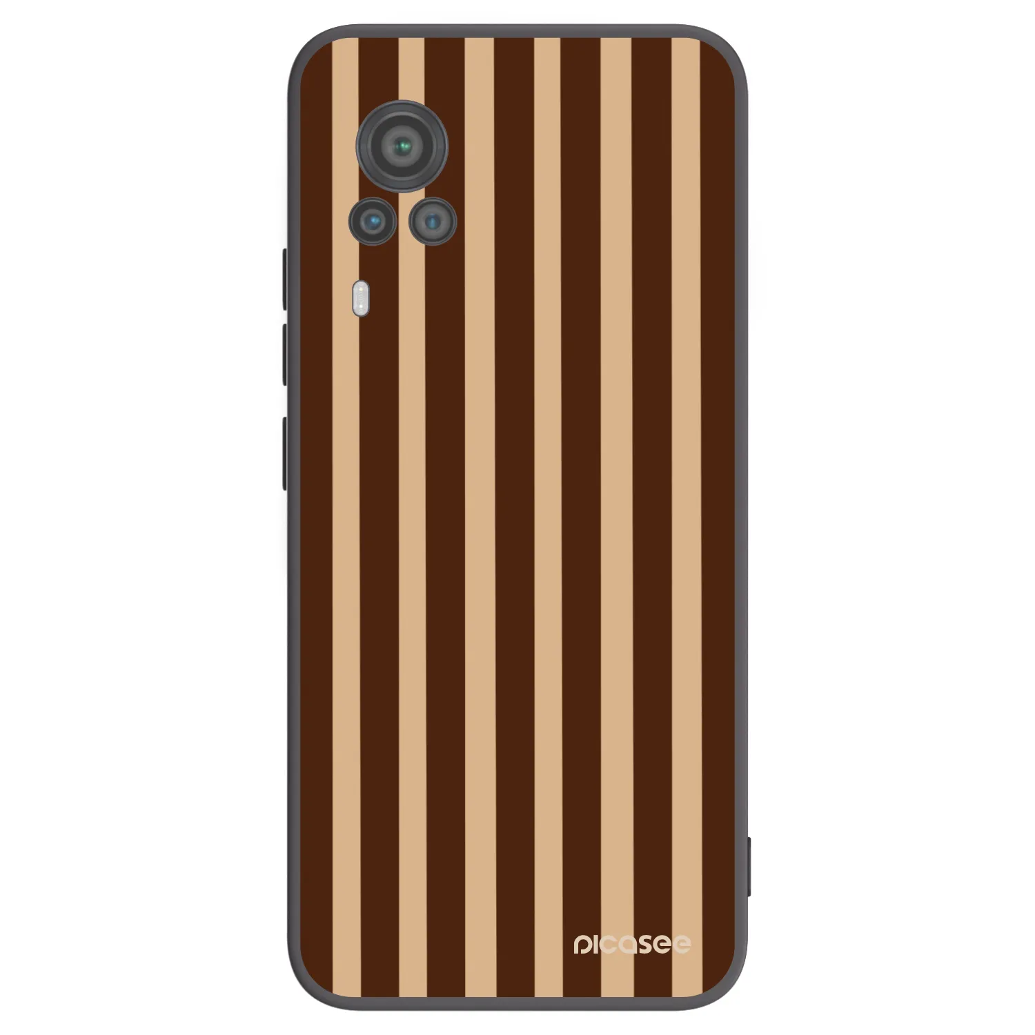 Picasee crna silikonska maskica za Vivo X60 Pro 5G - Brown lines