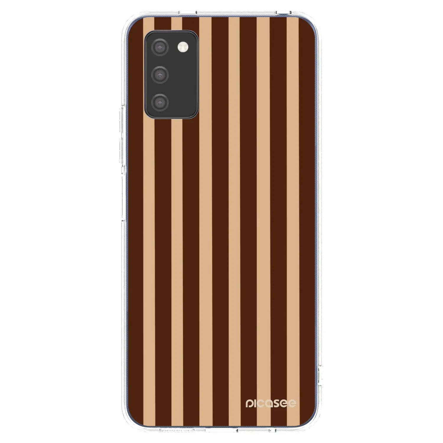 Picasee silikonska prozirna maskica za Samsung Galaxy A03s A037G - Brown lines