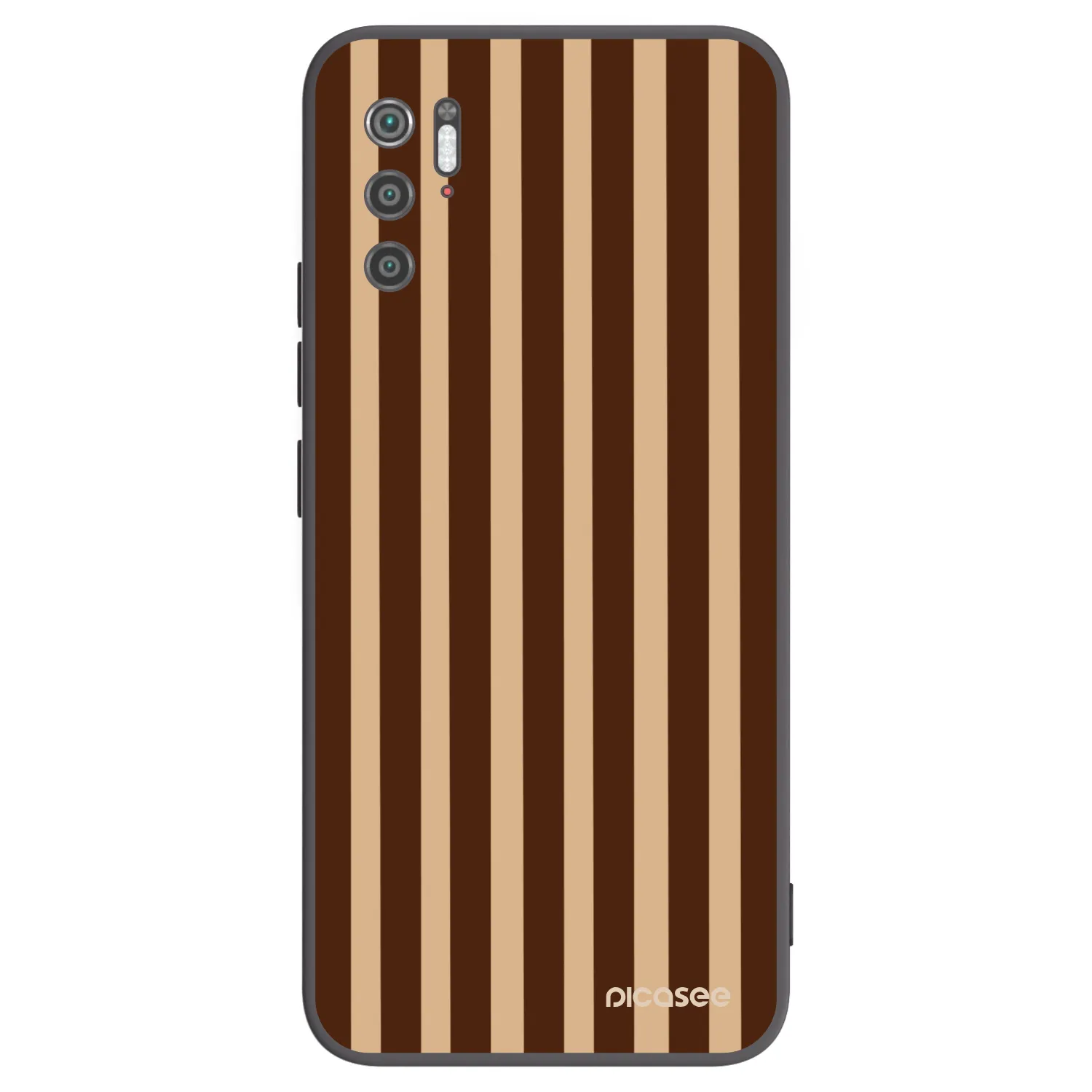 Picasee crna silikonska maskica za Xiaomi Poco M3 Pro 5G - Brown lines