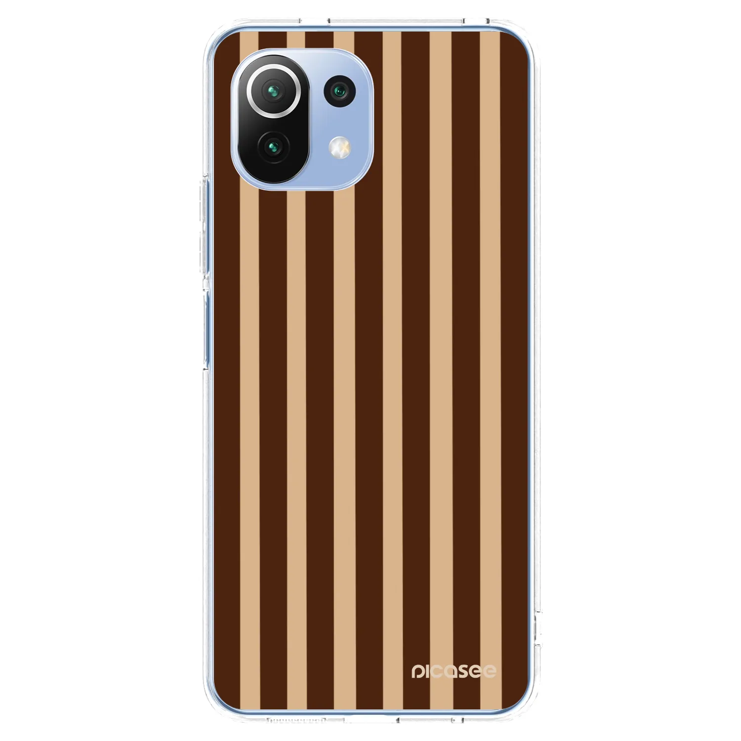 Picasee silikonska prozirna maskica za Xiaomi 11 Lite 5G NE - Brown lines