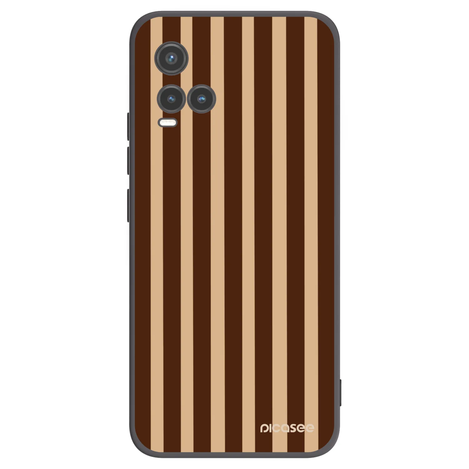 Picasee crna silikonska maskica za Vivo Y33s - Brown lines