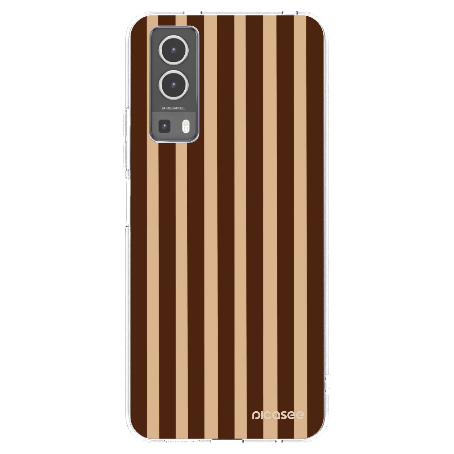 Picasee silikonska prozirna maskica za Vivo Y72 5G - Brown lines