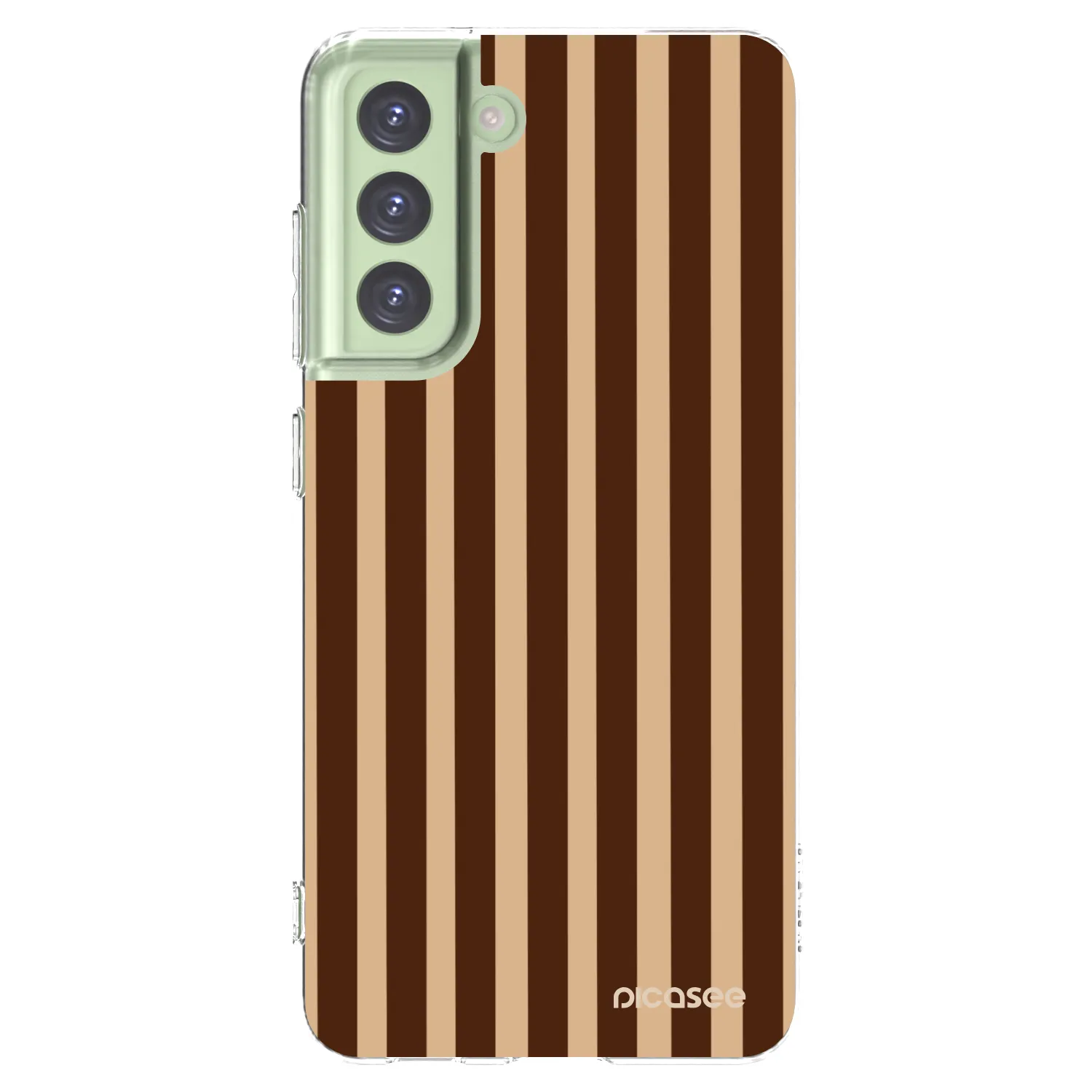 Picasee silikonska prozirna maskica za Samsung Galaxy S21 FE 5G - Brown lines