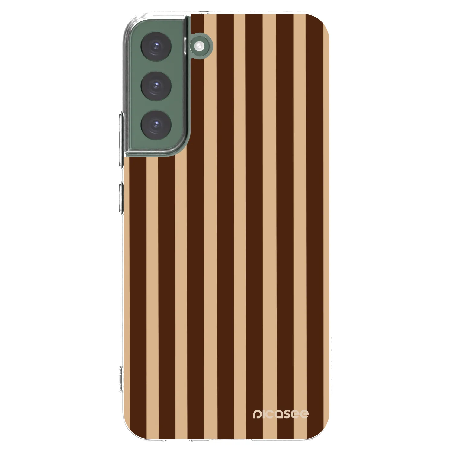 Picasee silikonska prozirna maskica za Samsung Galaxy S22+ 5G - Brown lines