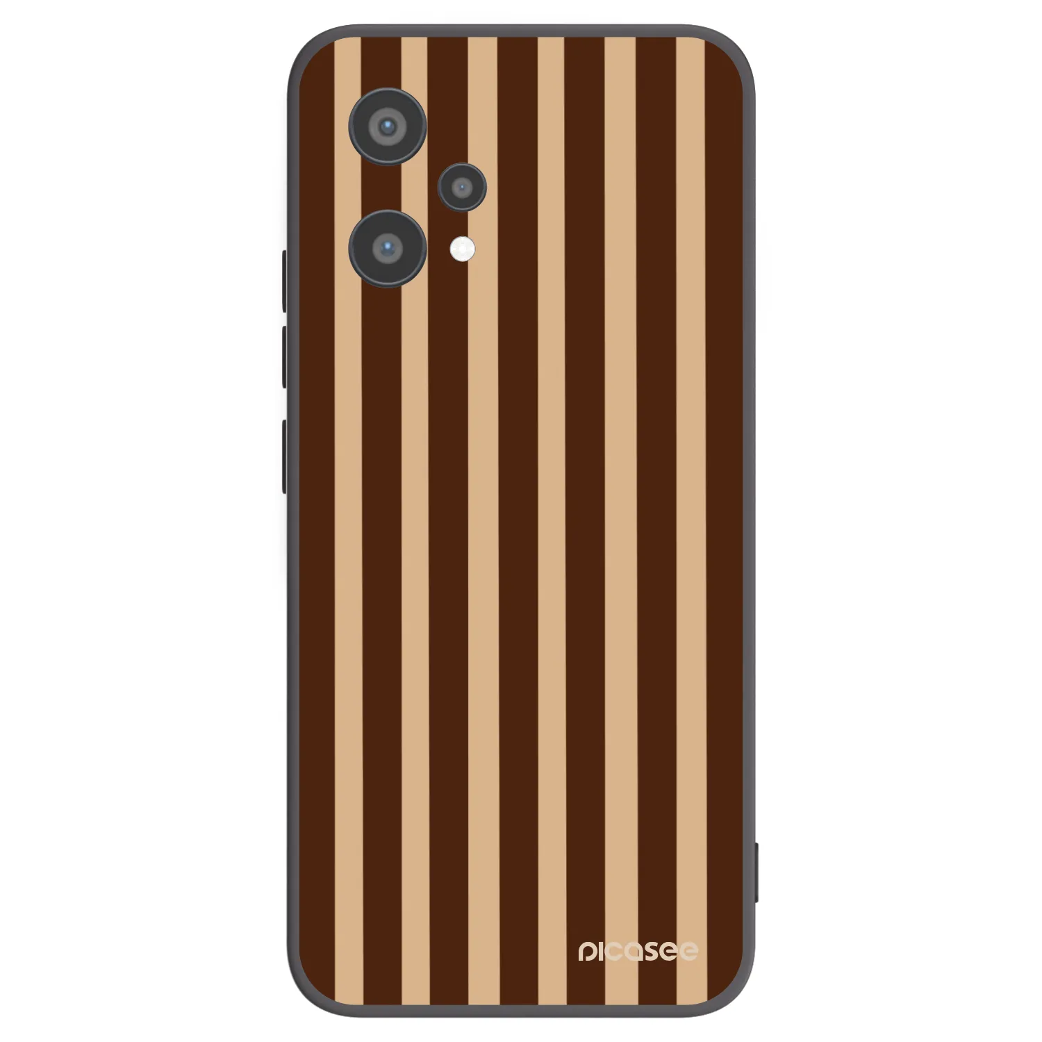 Picasee crna silikonska maskica za Realme 9 Pro 5G - Brown lines