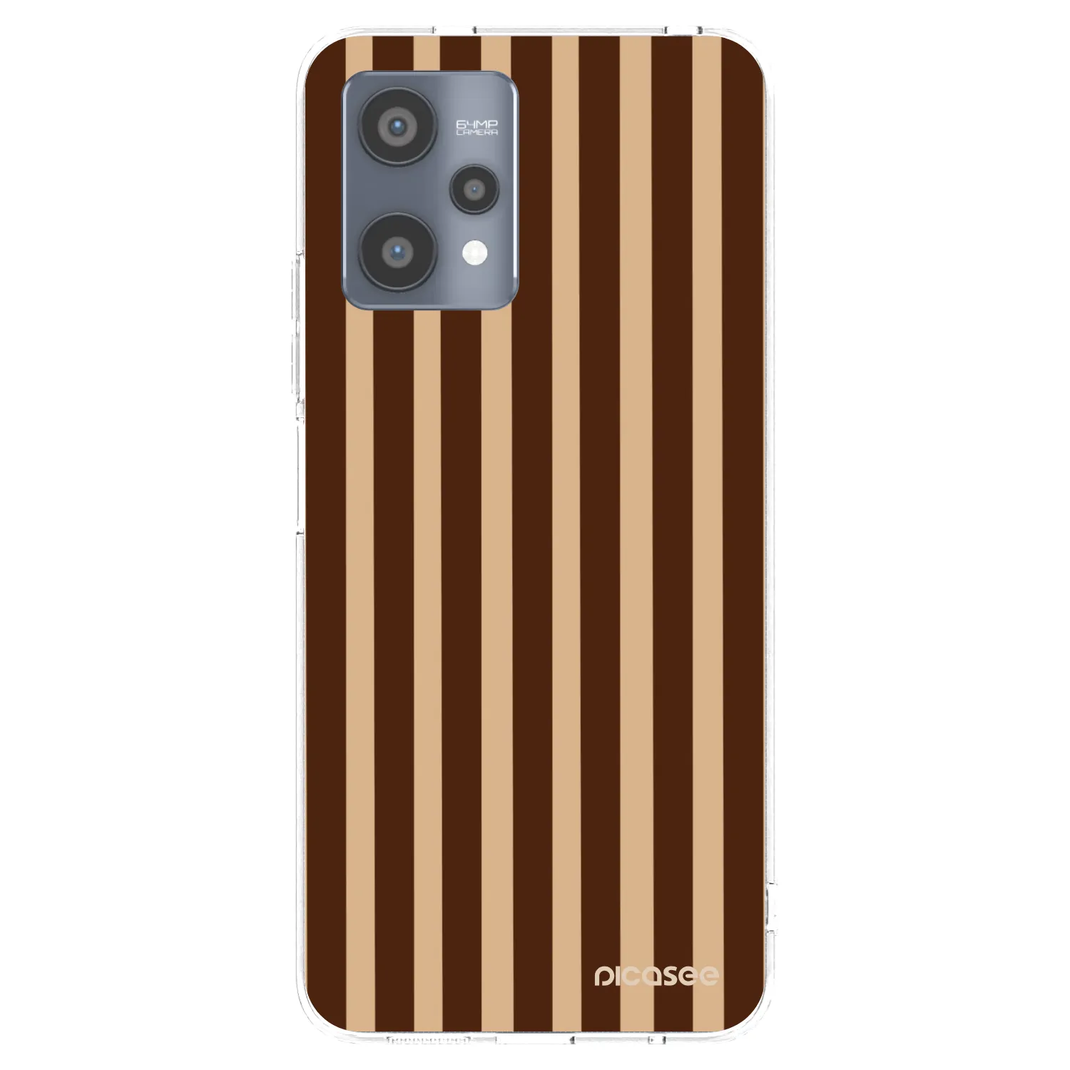Picasee silikonska prozirna maskica za Realme 9 Pro 5G - Brown lines