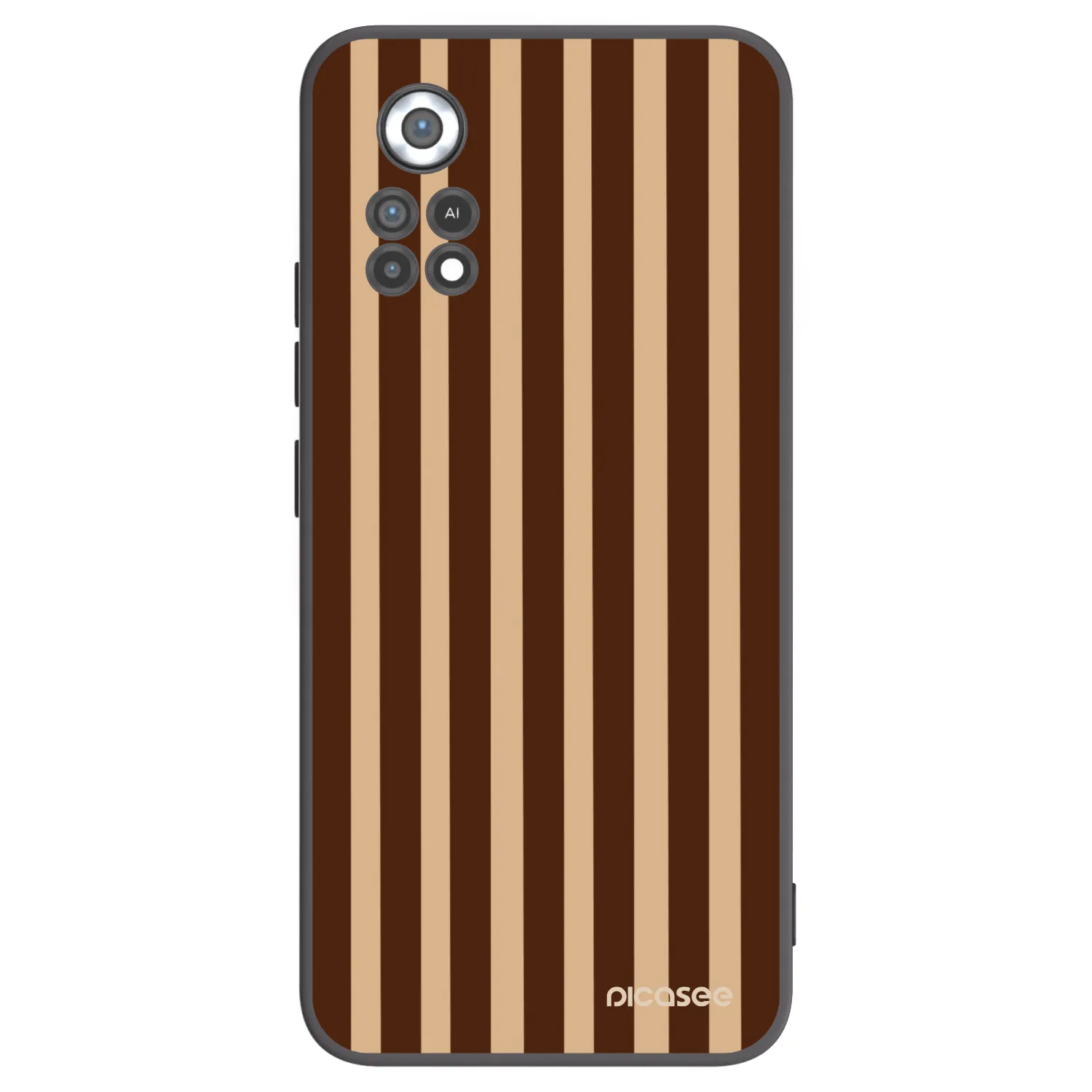 Picasee crna silikonska maskica za Xiaomi Poco X4 Pro 5G - Brown lines