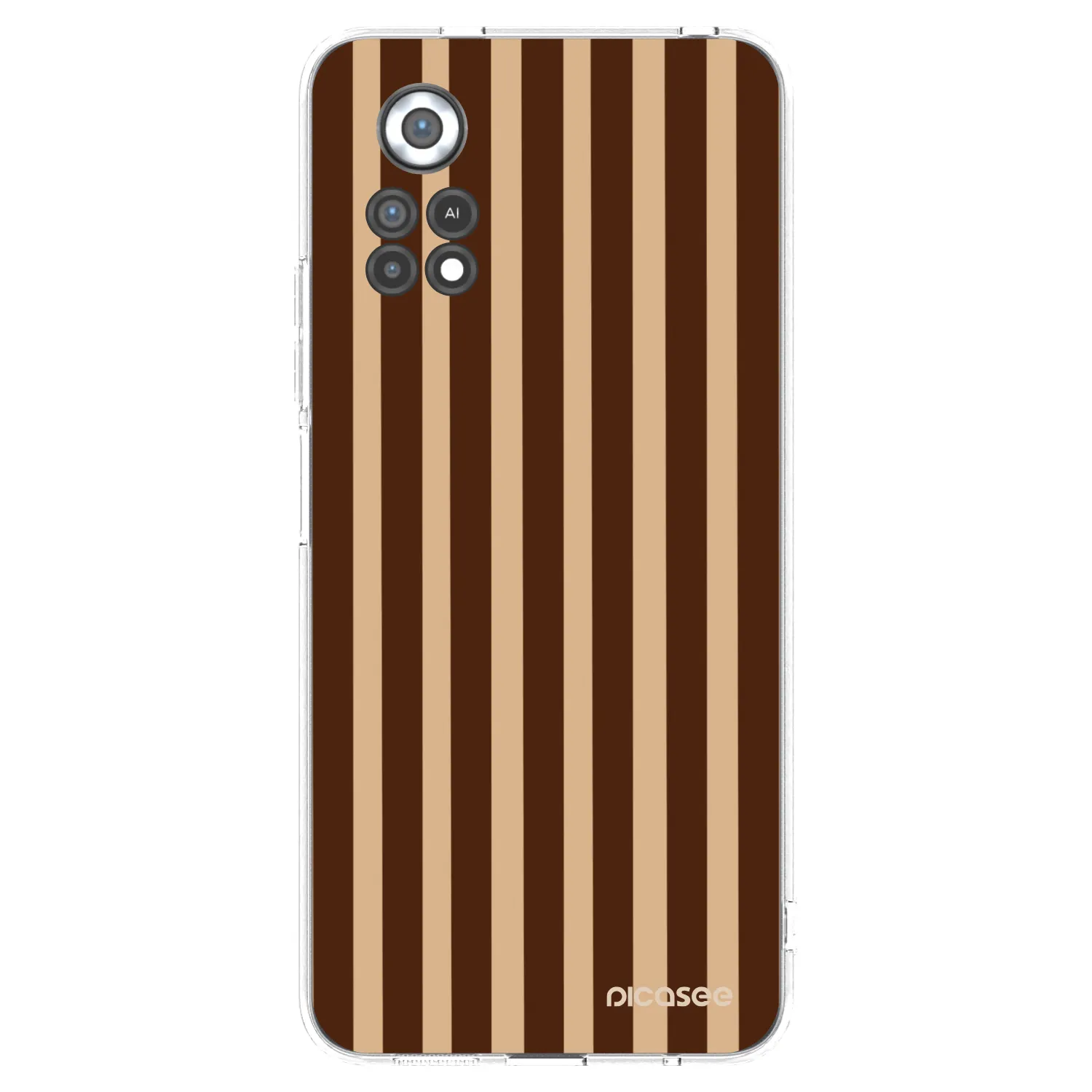Picasee silikonska prozirna maskica za Xiaomi Poco X4 Pro 5G - Brown lines