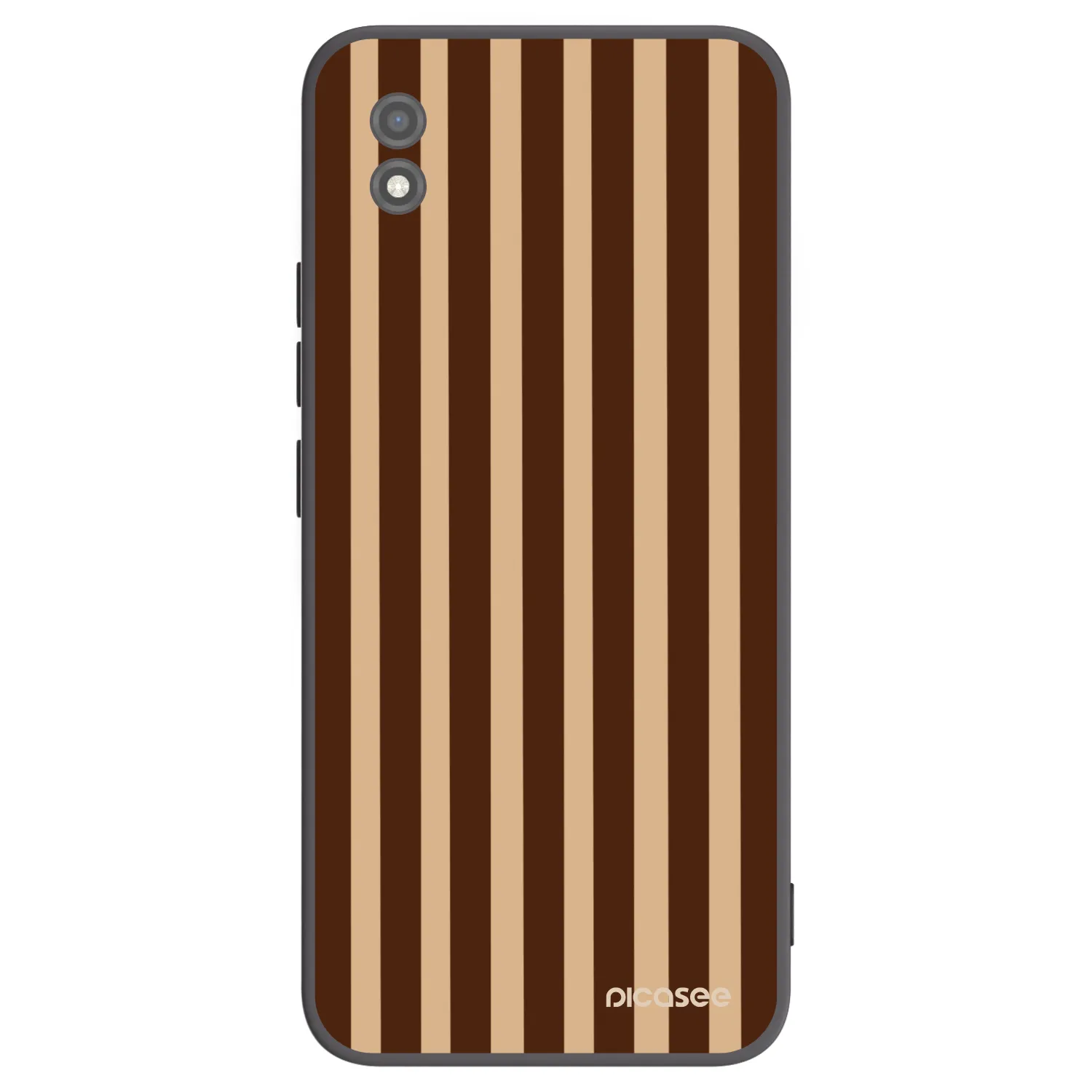 Picasee crna silikonska maskica za Realme C11 (2021) - Brown lines