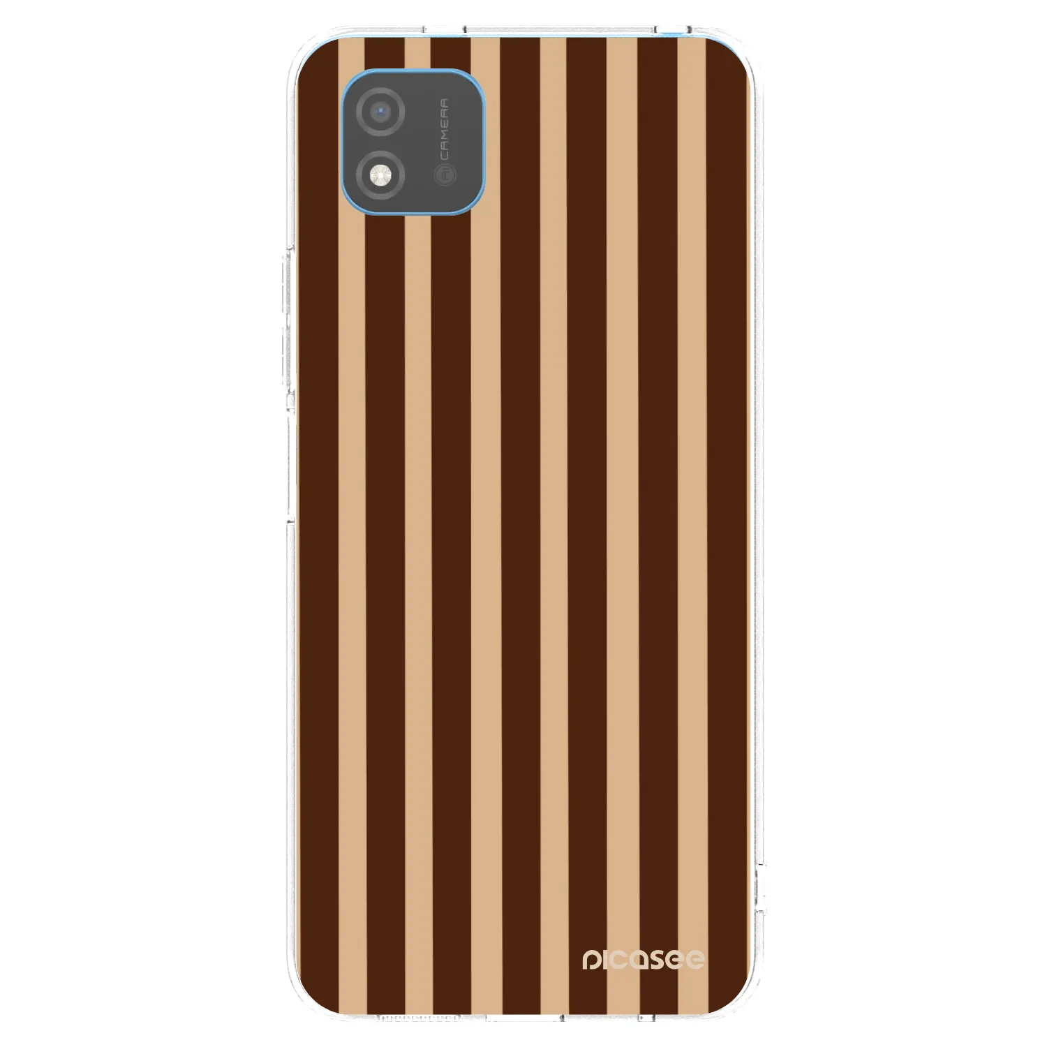 Picasee silikonska prozirna maskica za Realme C11 (2021) - Brown lines