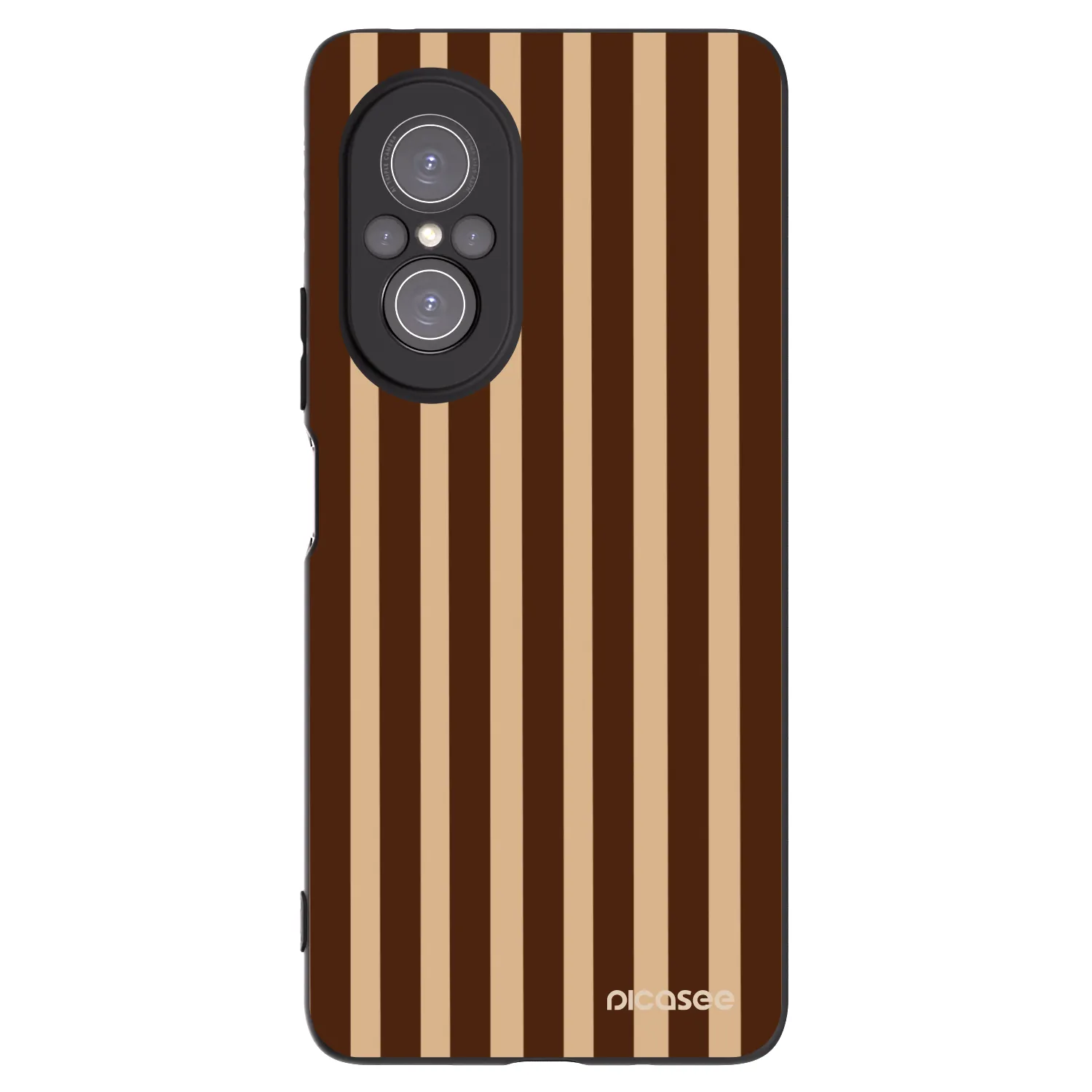 Picasee crna silikonska maskica za Huawei Nova 9 SE - Brown lines