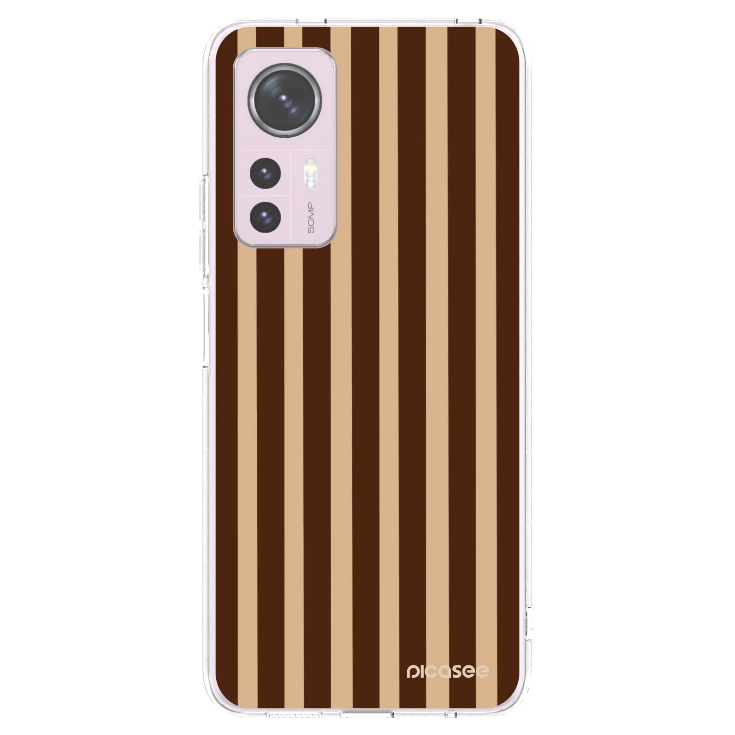 Picasee silikonska prozirna maskica za Xiaomi 12 - Brown lines