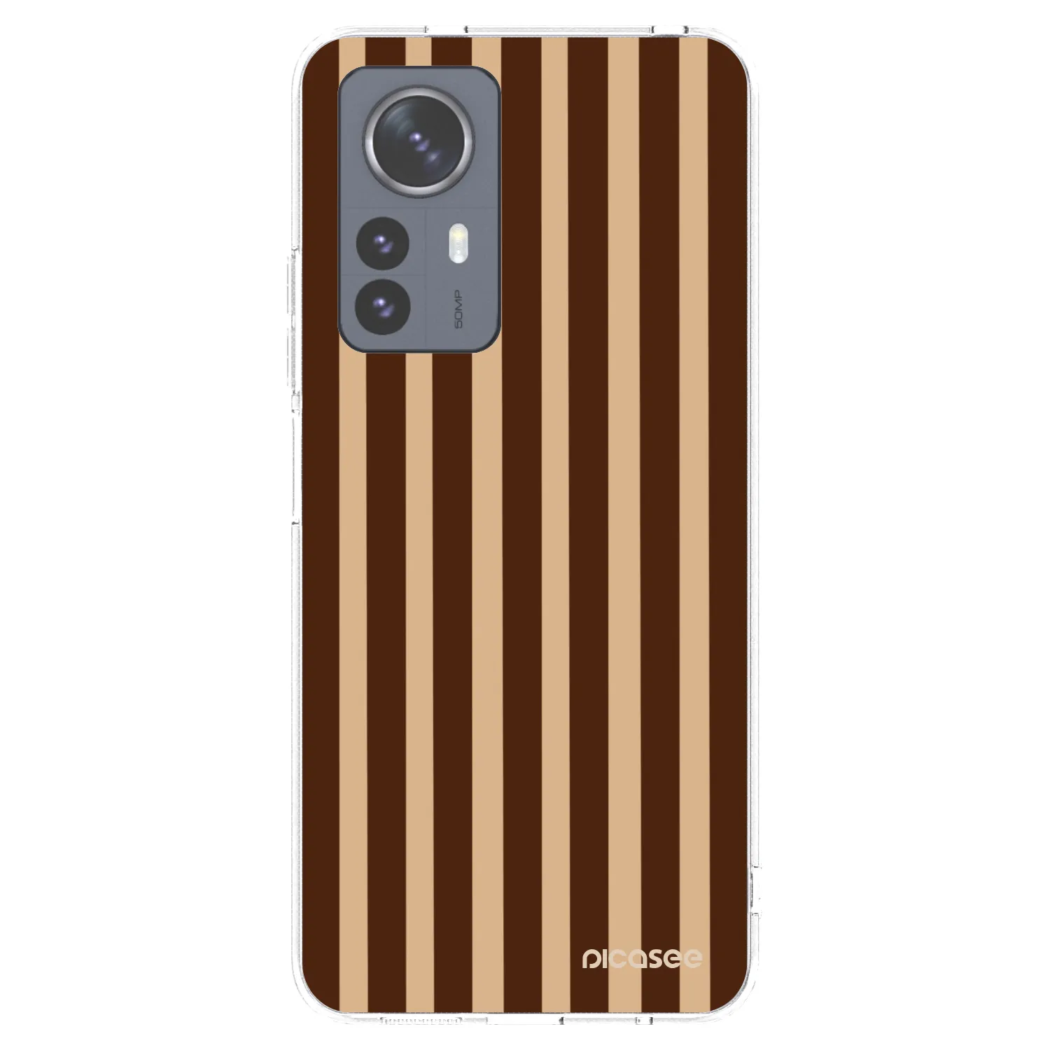 Picasee silikonska prozirna maskica za Xiaomi 12 Pro - Brown lines
