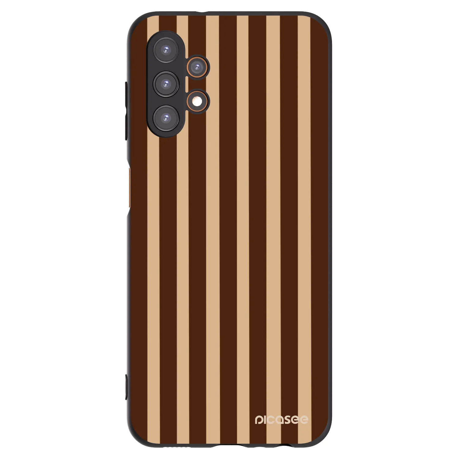 Picasee crna silikonska maskica za Samsung Galaxy A13 4G A135 - Brown lines