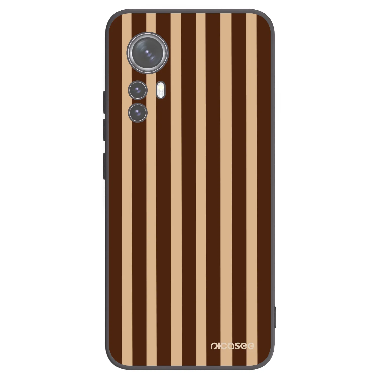 Picasee crna silikonska maskica za Xiaomi 12X - Brown lines