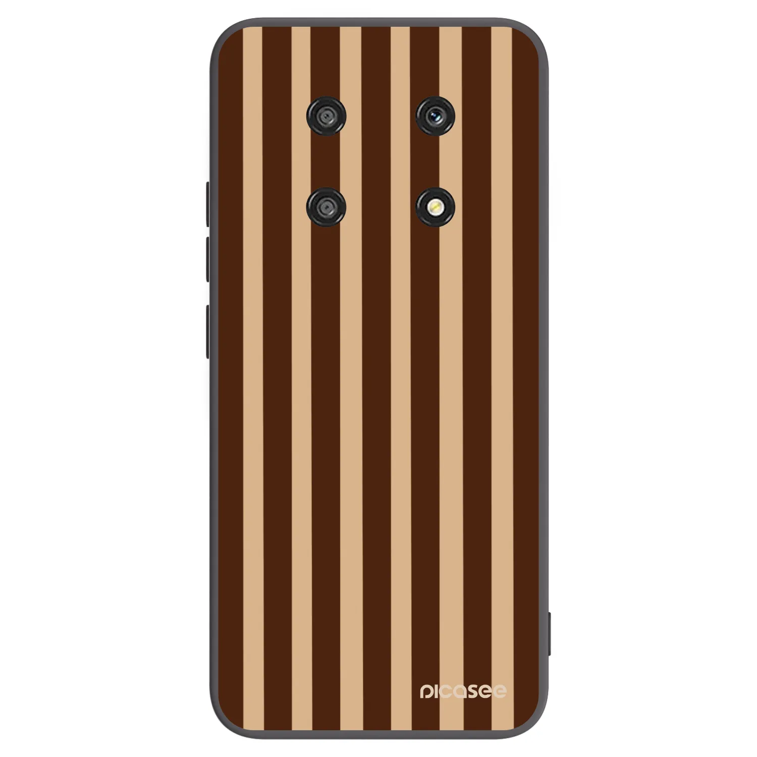 Picasee crna silikonska maskica za Honor Magic4 Lite 5G - Brown lines