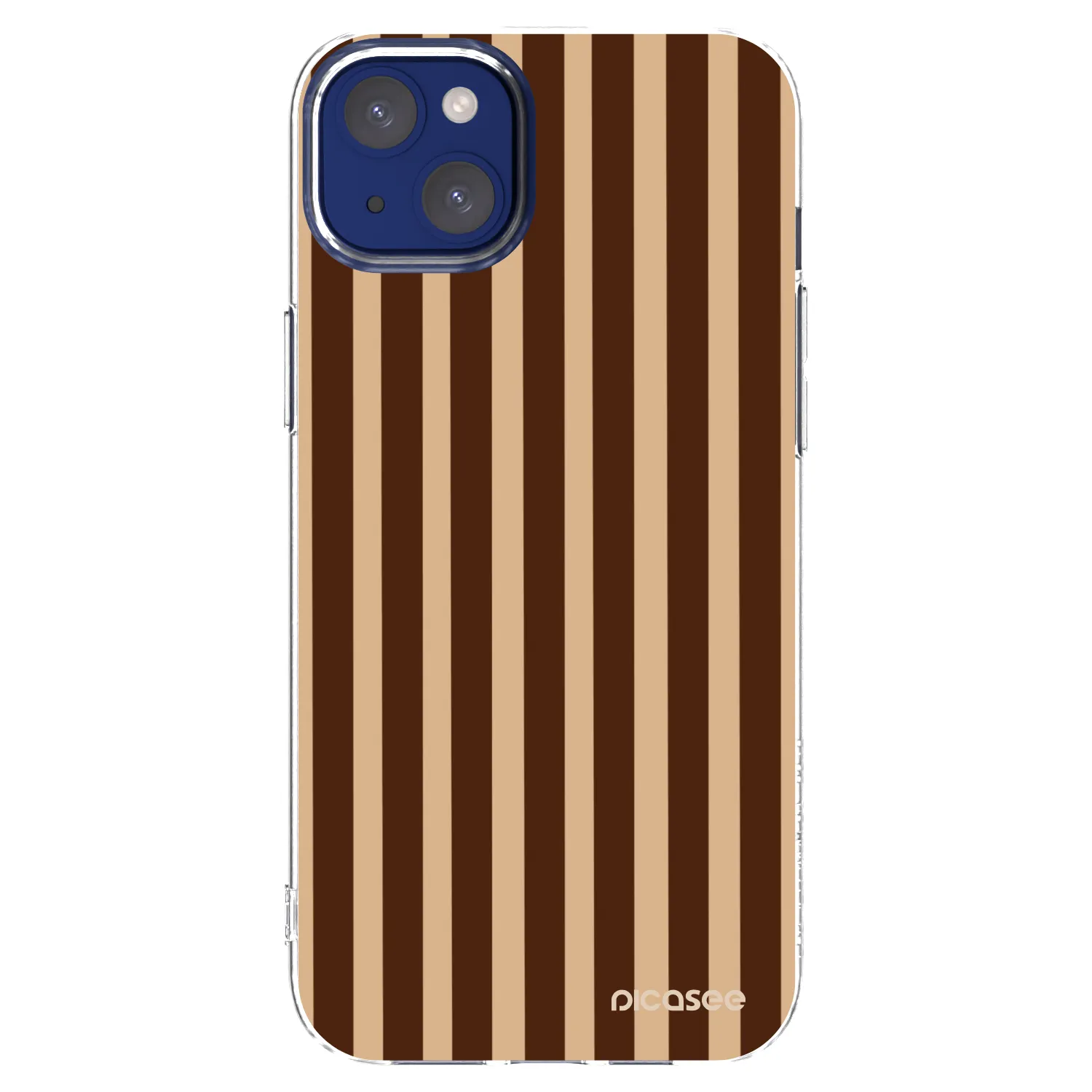 Picasee silikonska prozirna maskica za Apple iPhone 14 Plus - Brown lines
