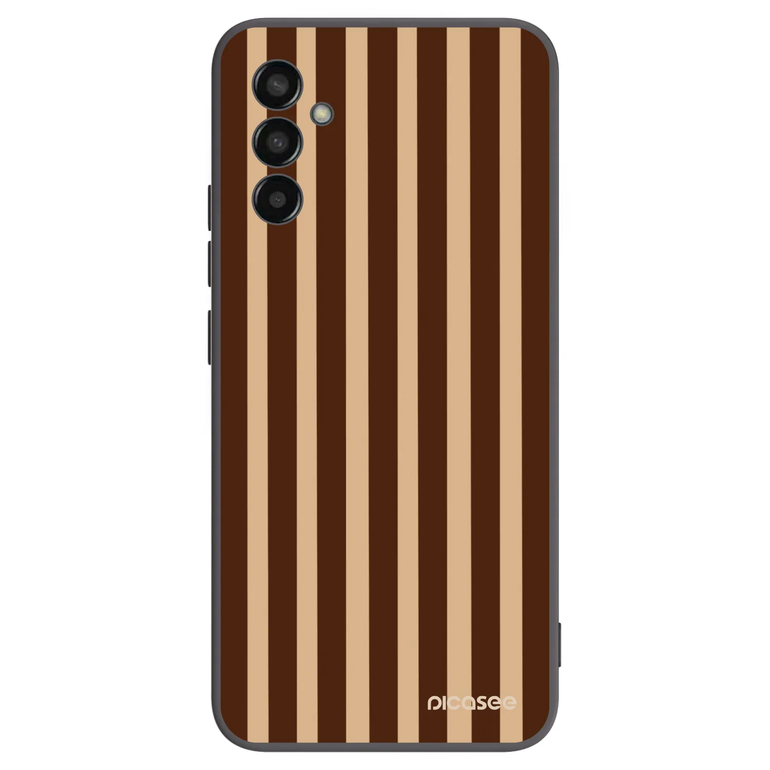 Picasee crna silikonska maskica za Samsung Galaxy M13 M135F - Brown lines