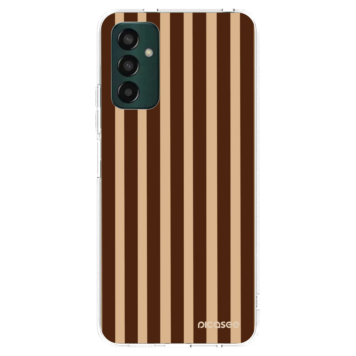 Picasee silikonska prozirna maskica za Samsung Galaxy M13 M135F - Brown lines