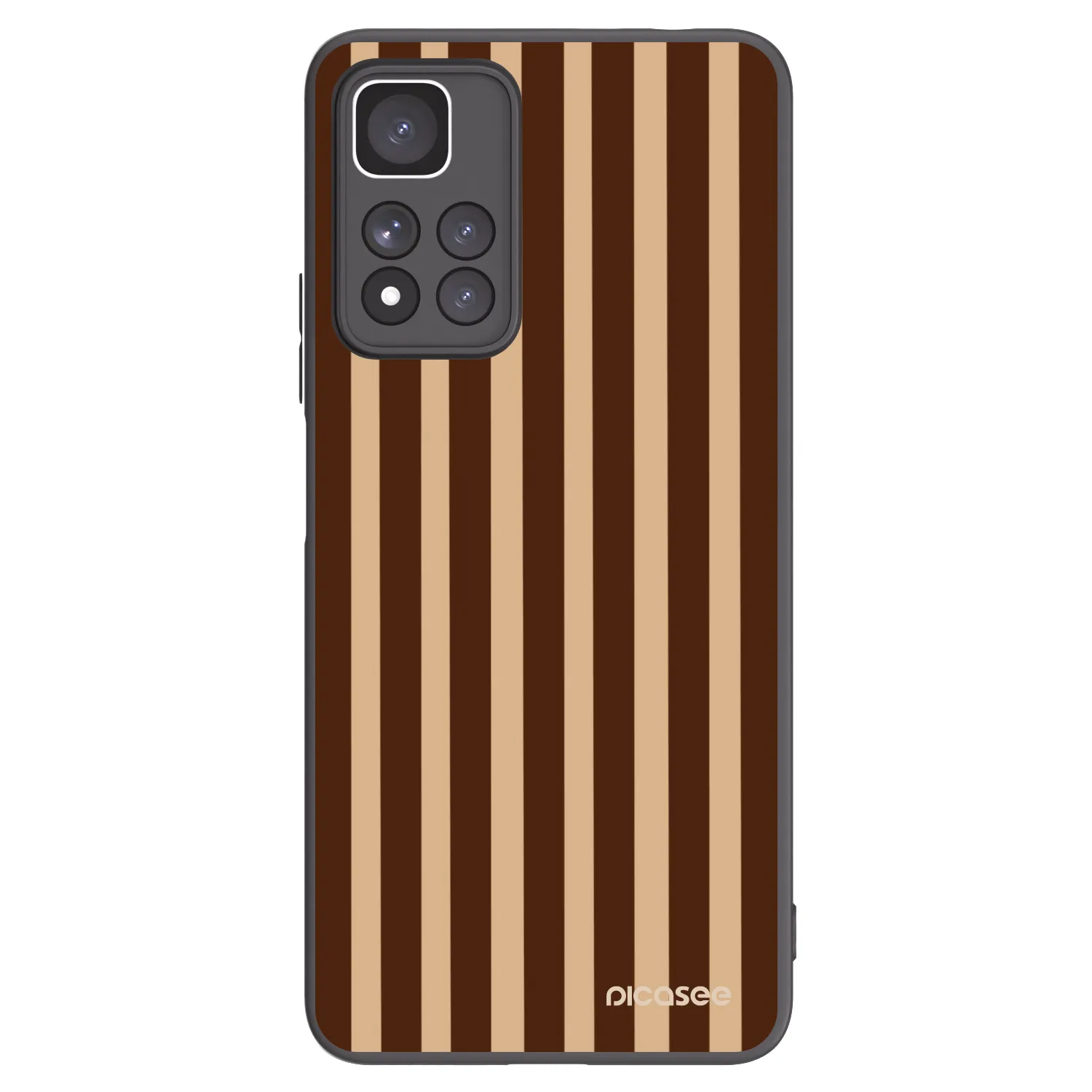 Picasee crna silikonska maskica za Xiaomi Redmi Note 11 Pro+ 5G - Brown lines