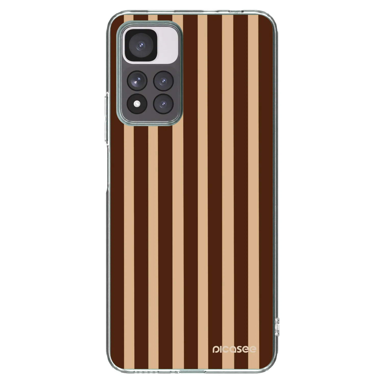Picasee silikonska prozirna maskica za Xiaomi Redmi Note 11 Pro+ 5G - Brown lines