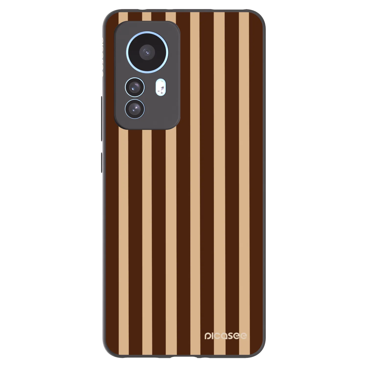 Picasee crna silikonska maskica za Xiaomi 12T - Brown lines