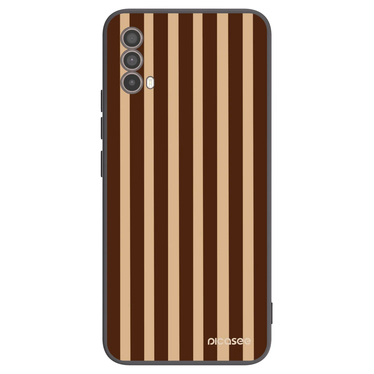 Picasee crna silikonska maskica za Motorola Moto E40 - Brown lines