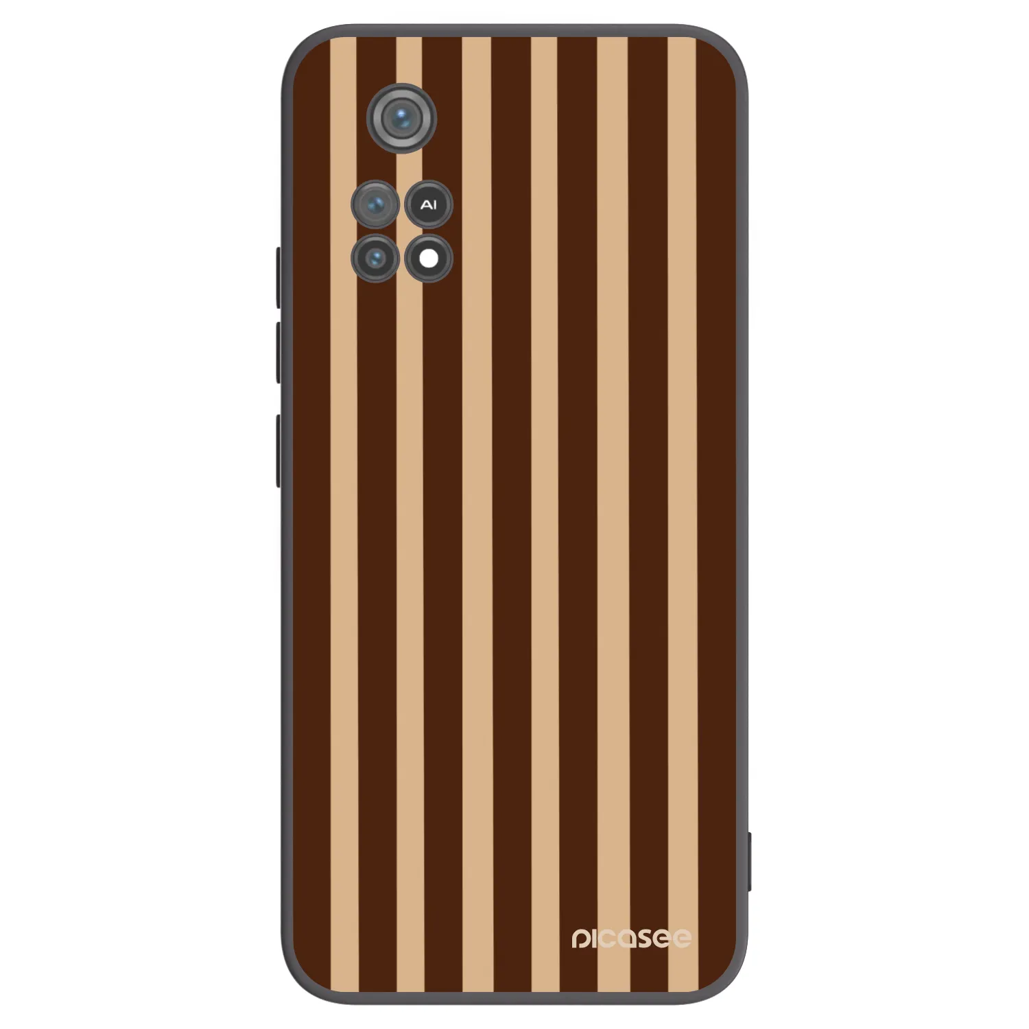 Picasee crna silikonska maskica za Xiaomi Poco M4 Pro - Brown lines
