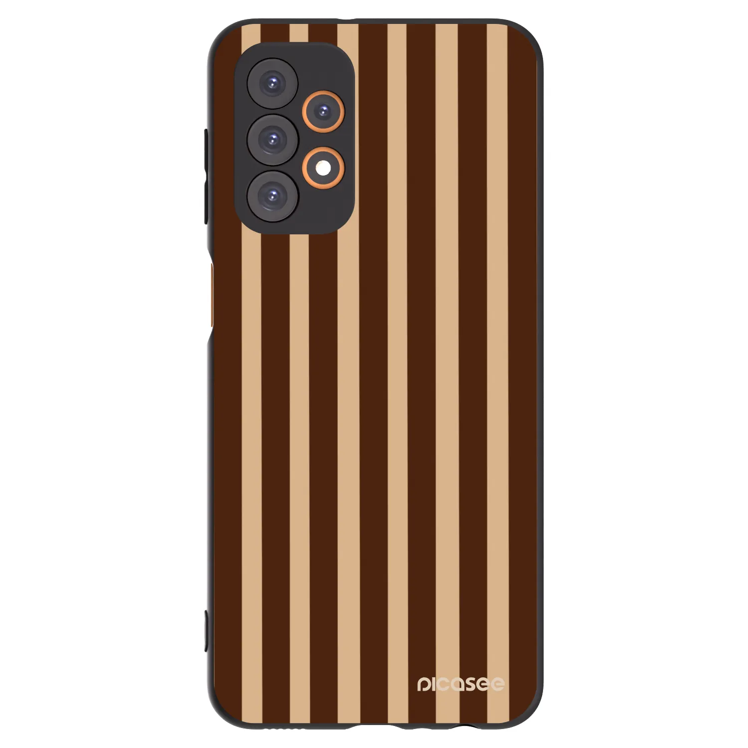 Picasee crna silikonska maskica za Samsung Galaxy A23 A236B 5G - Brown lines
