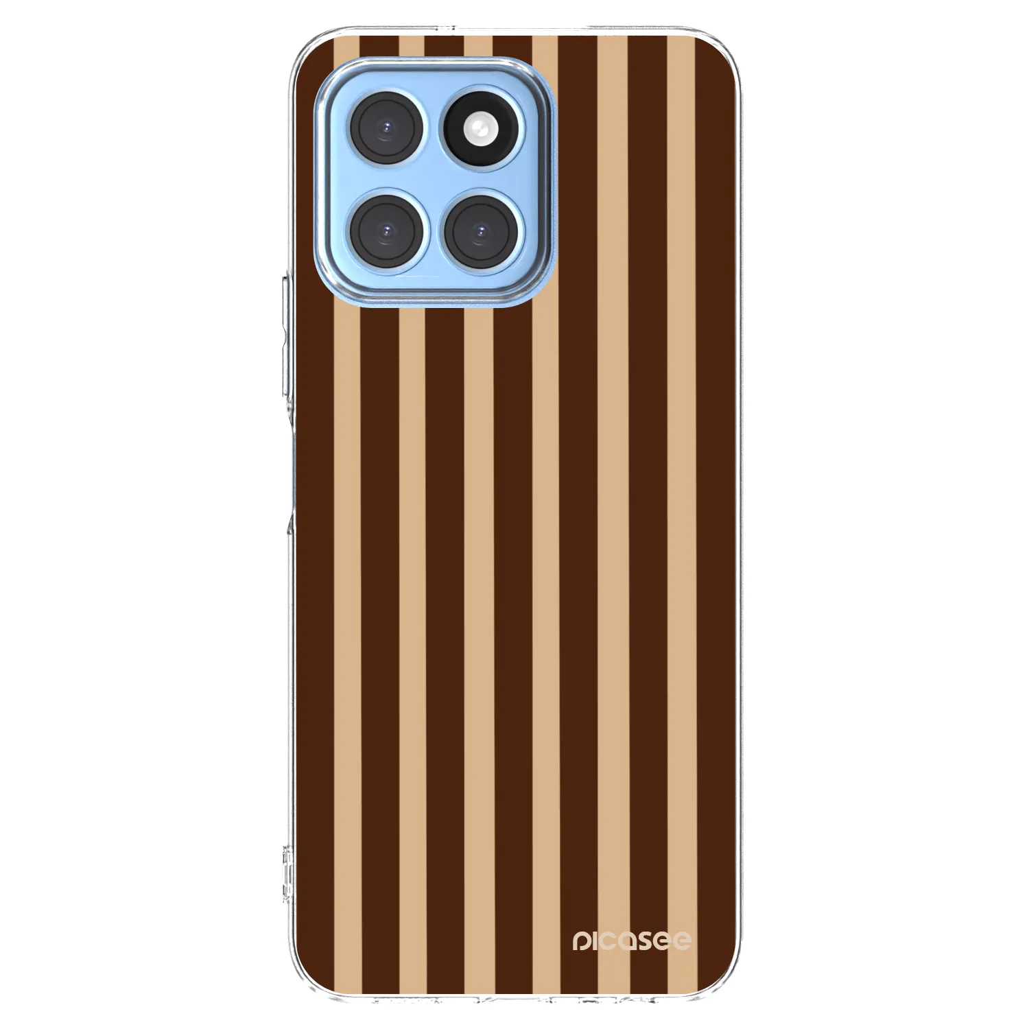 Picasee silikonska prozirna maskica za Honor X8 5G - Brown lines