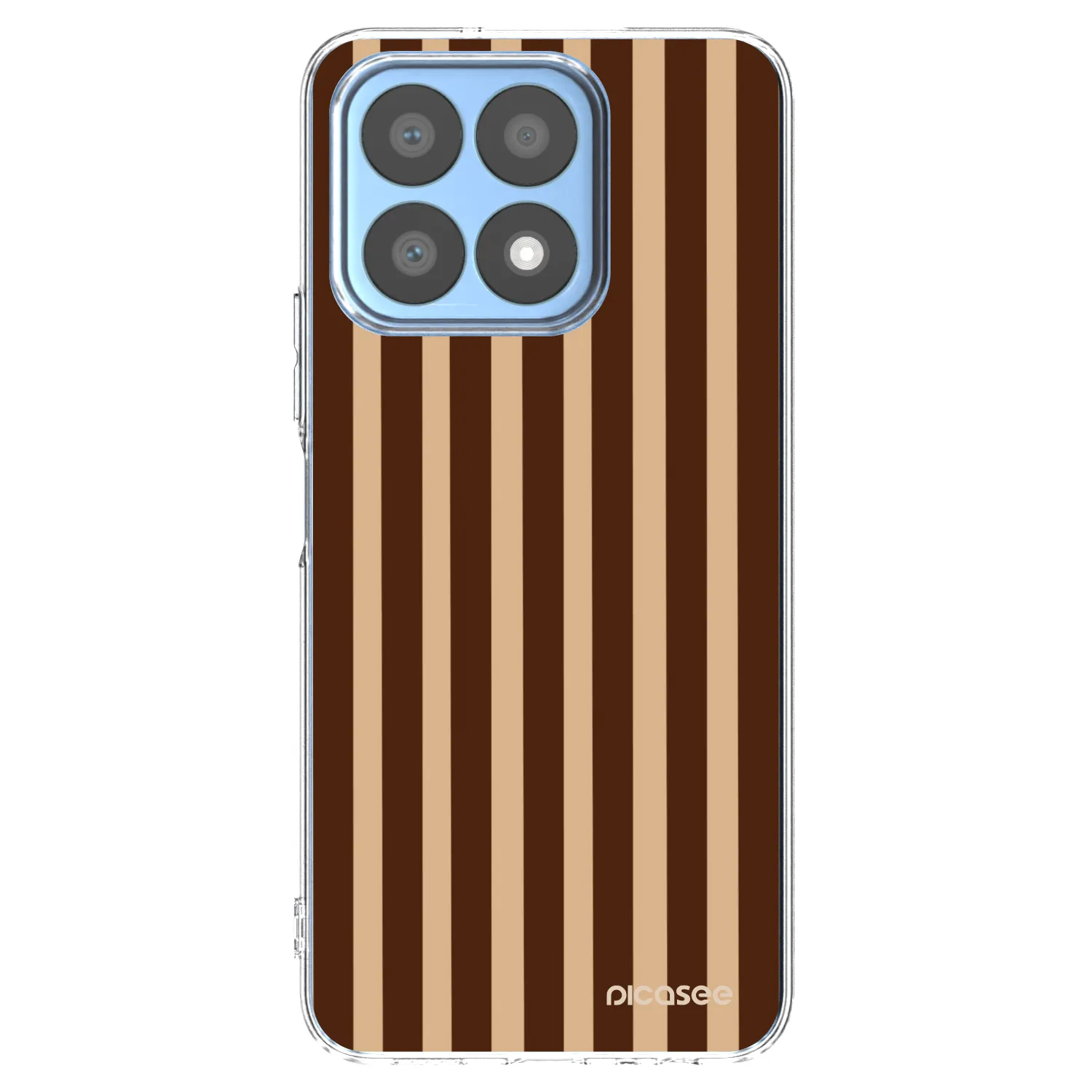 Picasee silikonska prozirna maskica za Honor X8a - Brown lines