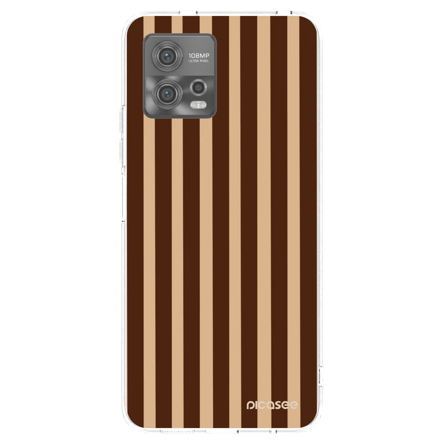 Picasee silikonska prozirna maskica za Motorola Moto G72 - Brown lines