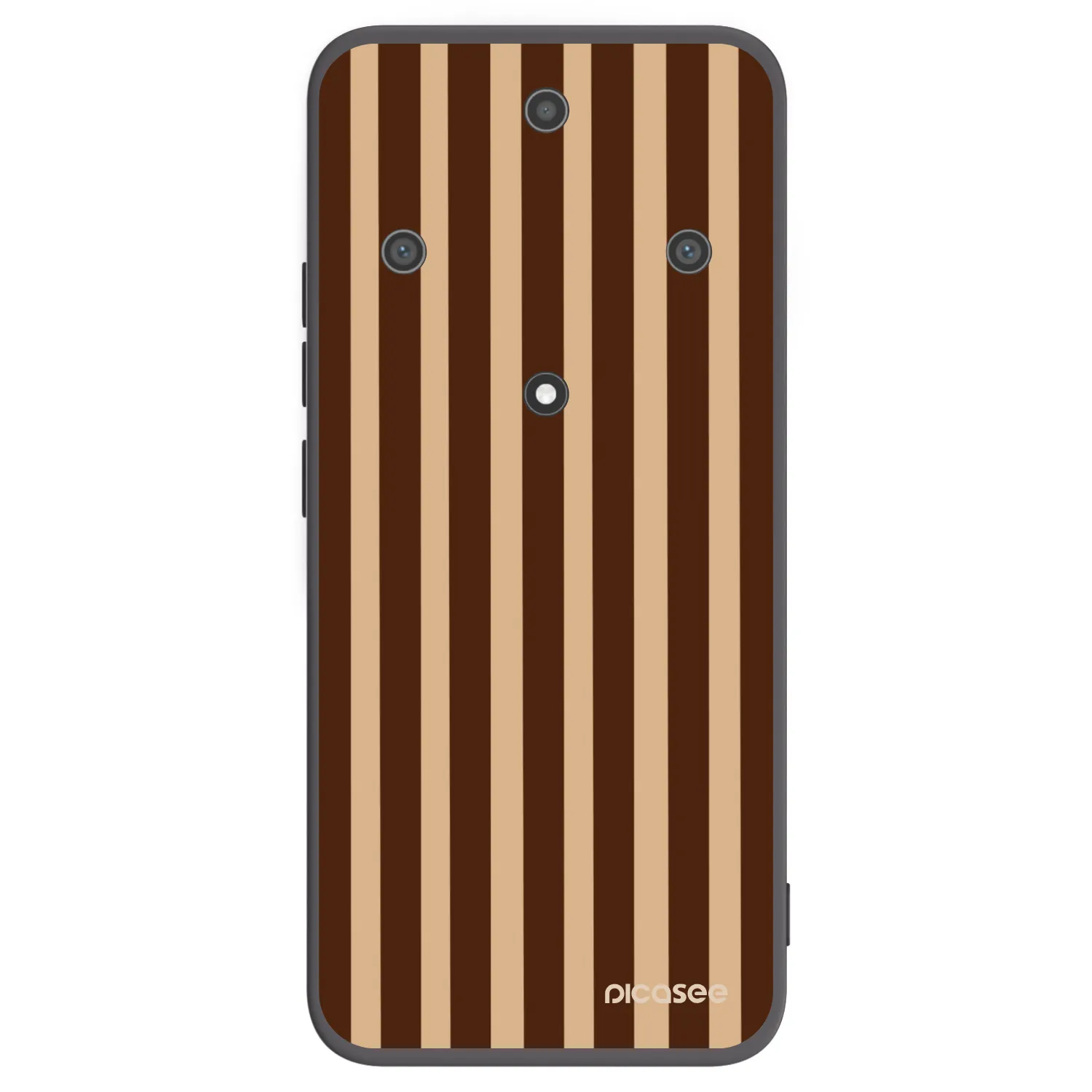Picasee crna silikonska maskica za Honor Magic5 Lite 5G - Brown lines
